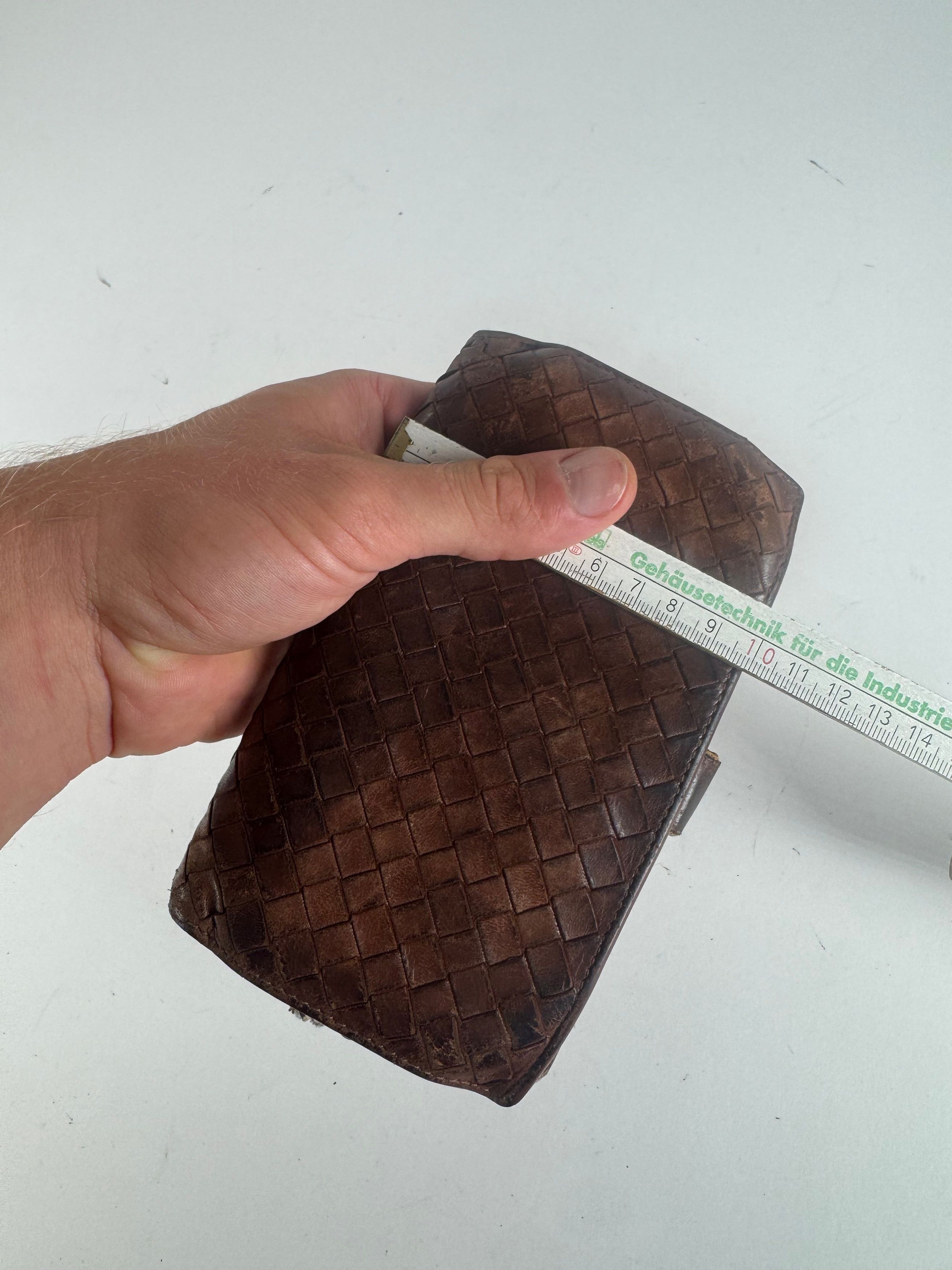 Bottega Veneta Vintage Intrecciato Leather wallet Brown orange Size ONE SIZE - 12 Thumbnail