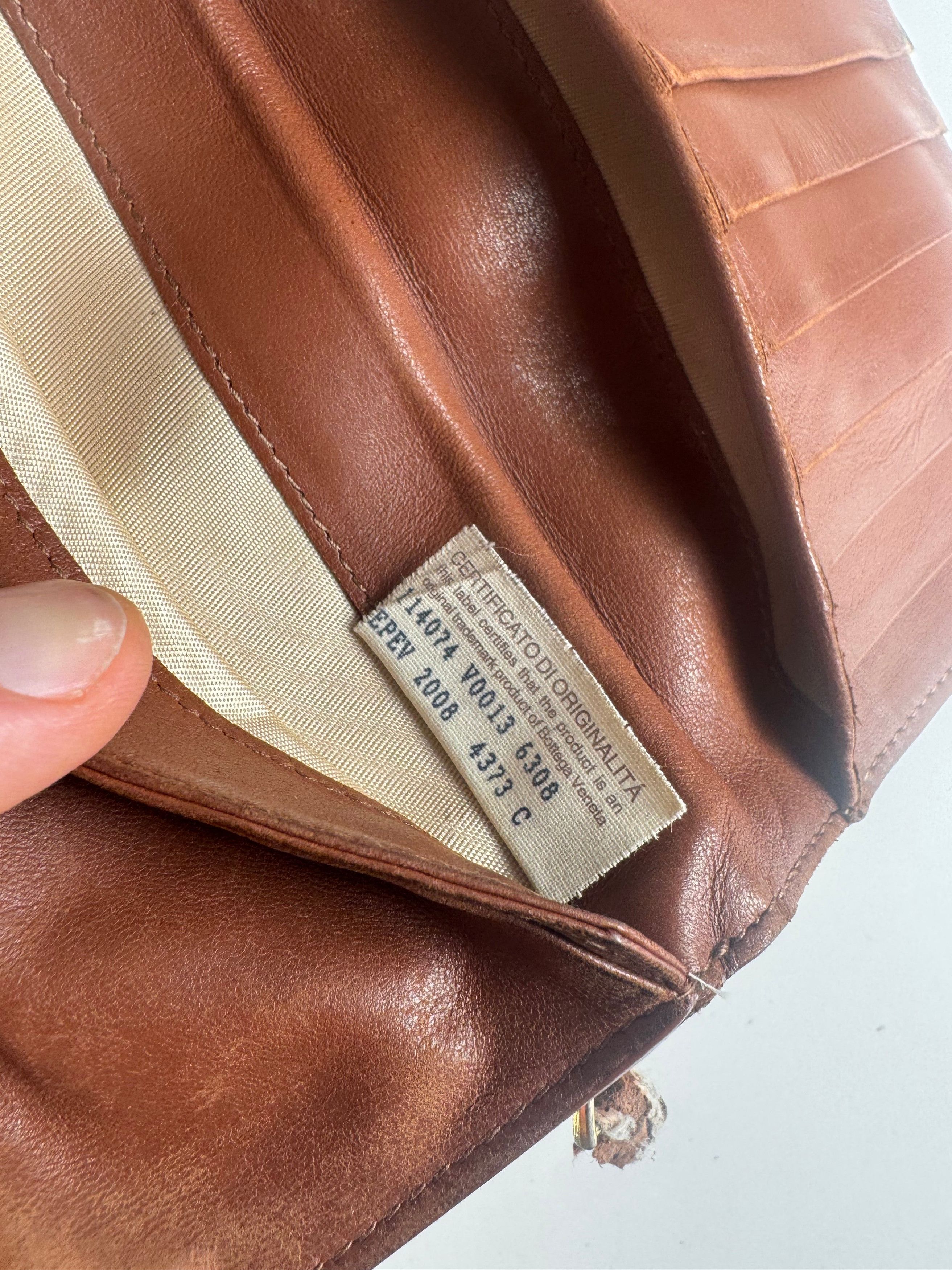 Bottega Veneta Vintage Intrecciato Leather wallet Brown orange Size ONE SIZE - 8 Thumbnail