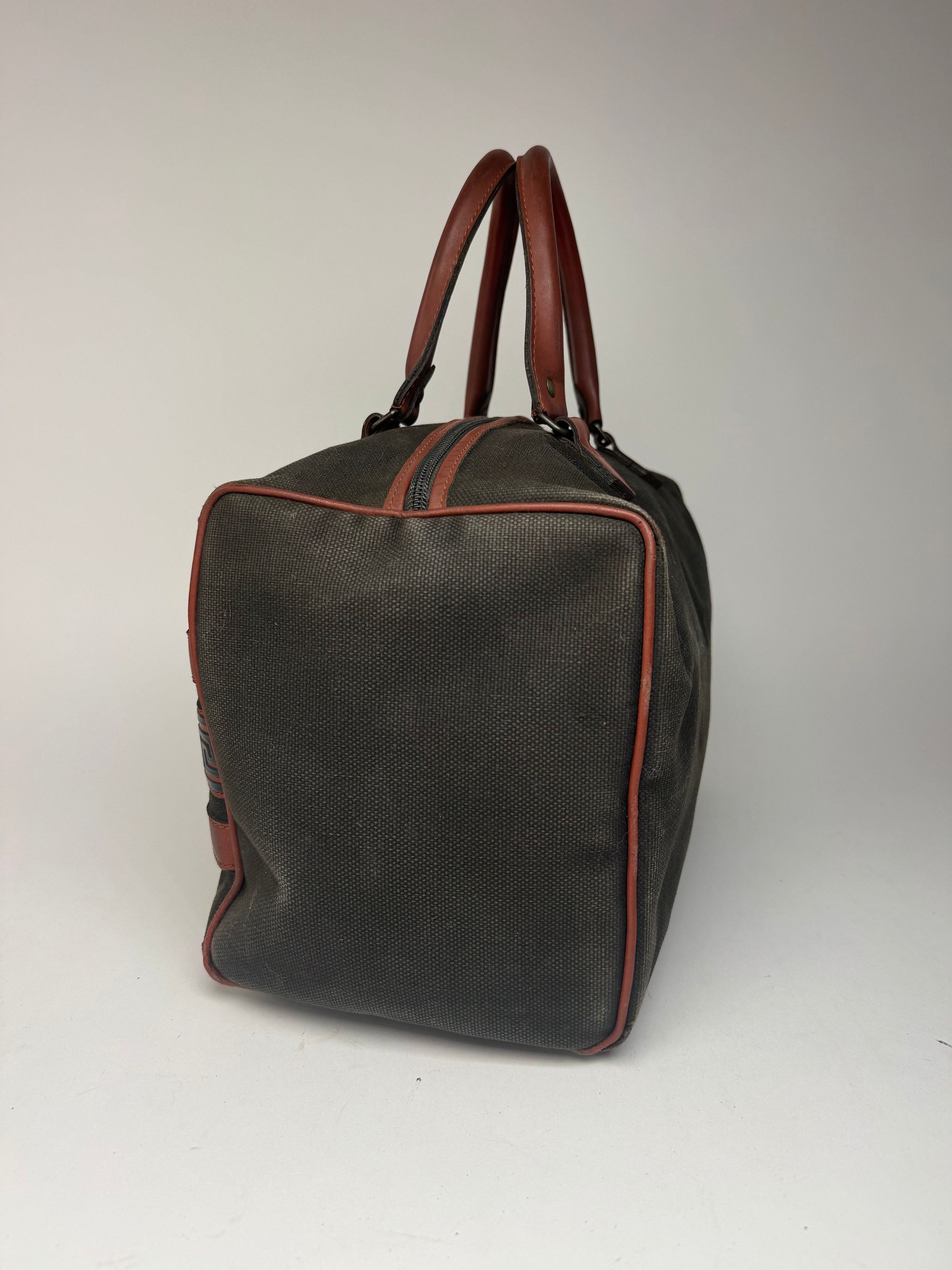 Other Vintage Yves Saint Laurent Mini Boston Leather Canvas bag bl Size ONE SIZE - 3 Thumbnail