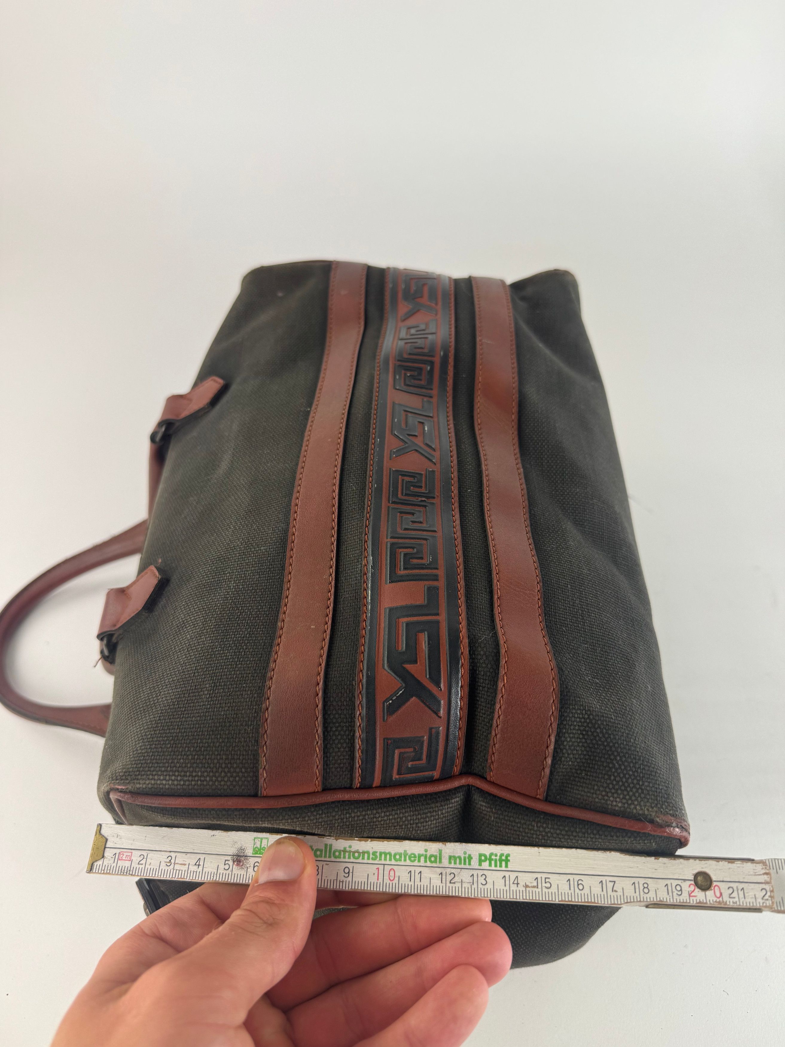 Other Vintage Yves Saint Laurent Mini Boston Leather Canvas bag bl Size ONE SIZE - 12 Thumbnail