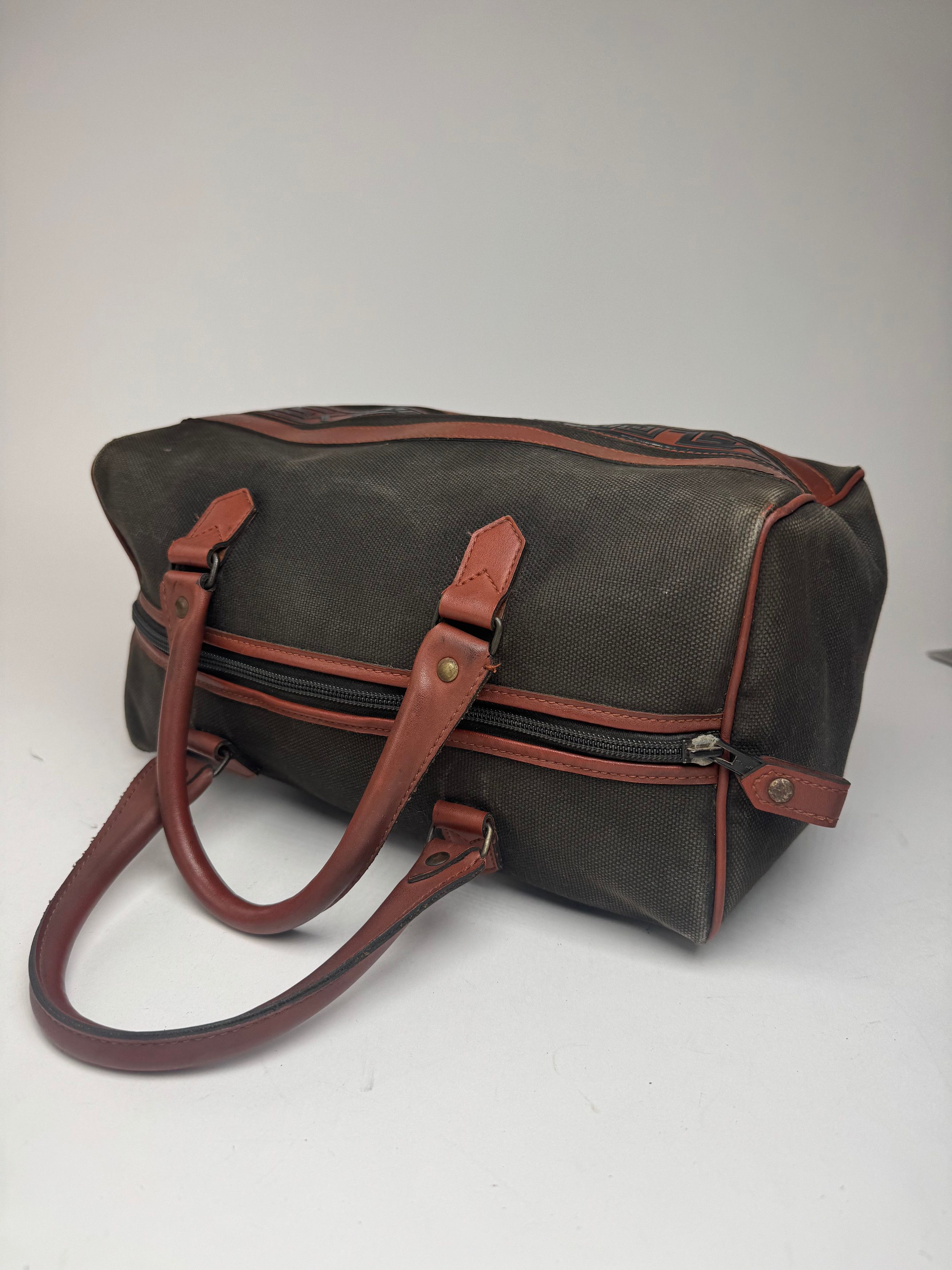 Other Vintage Yves Saint Laurent Mini Boston Leather Canvas bag bl Size ONE SIZE - 9 Thumbnail