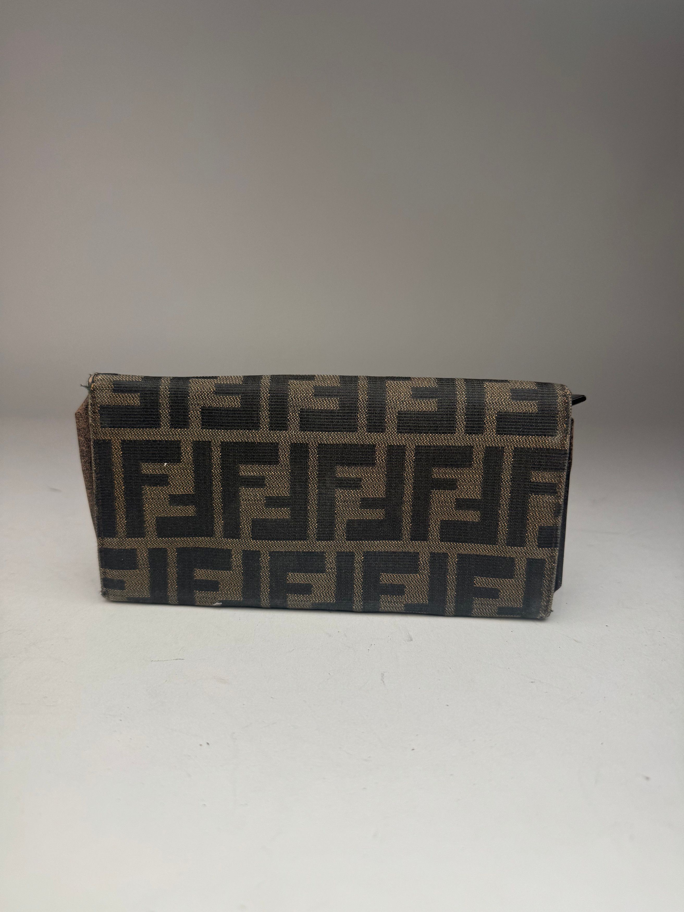 Fendi Vintage Baguette Monogram Wallet Brown Size ONE SIZE - 4 Thumbnail