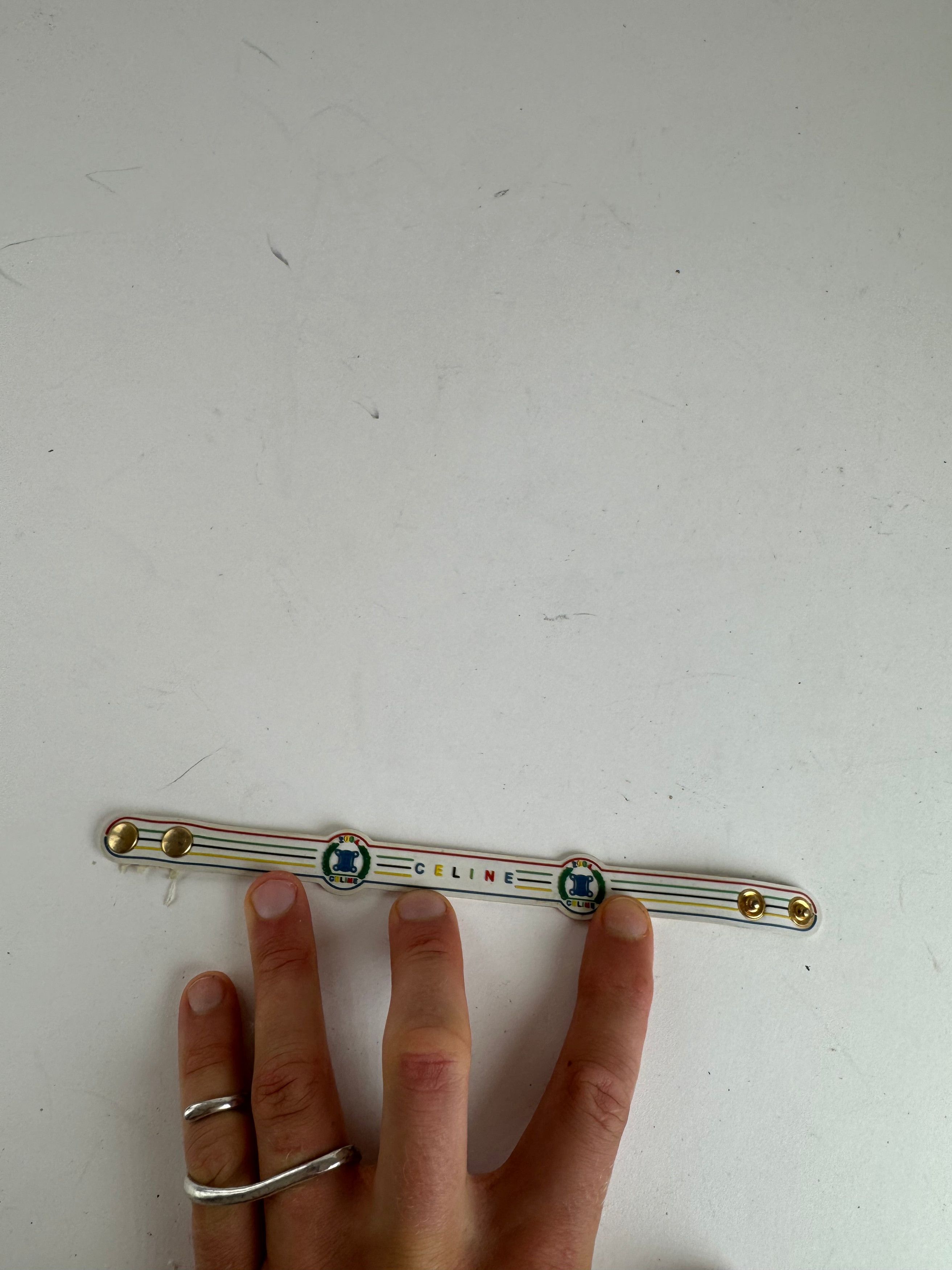 Celine Vintage Paris Plastic Bracelet Size ONE SIZE - 5 Thumbnail