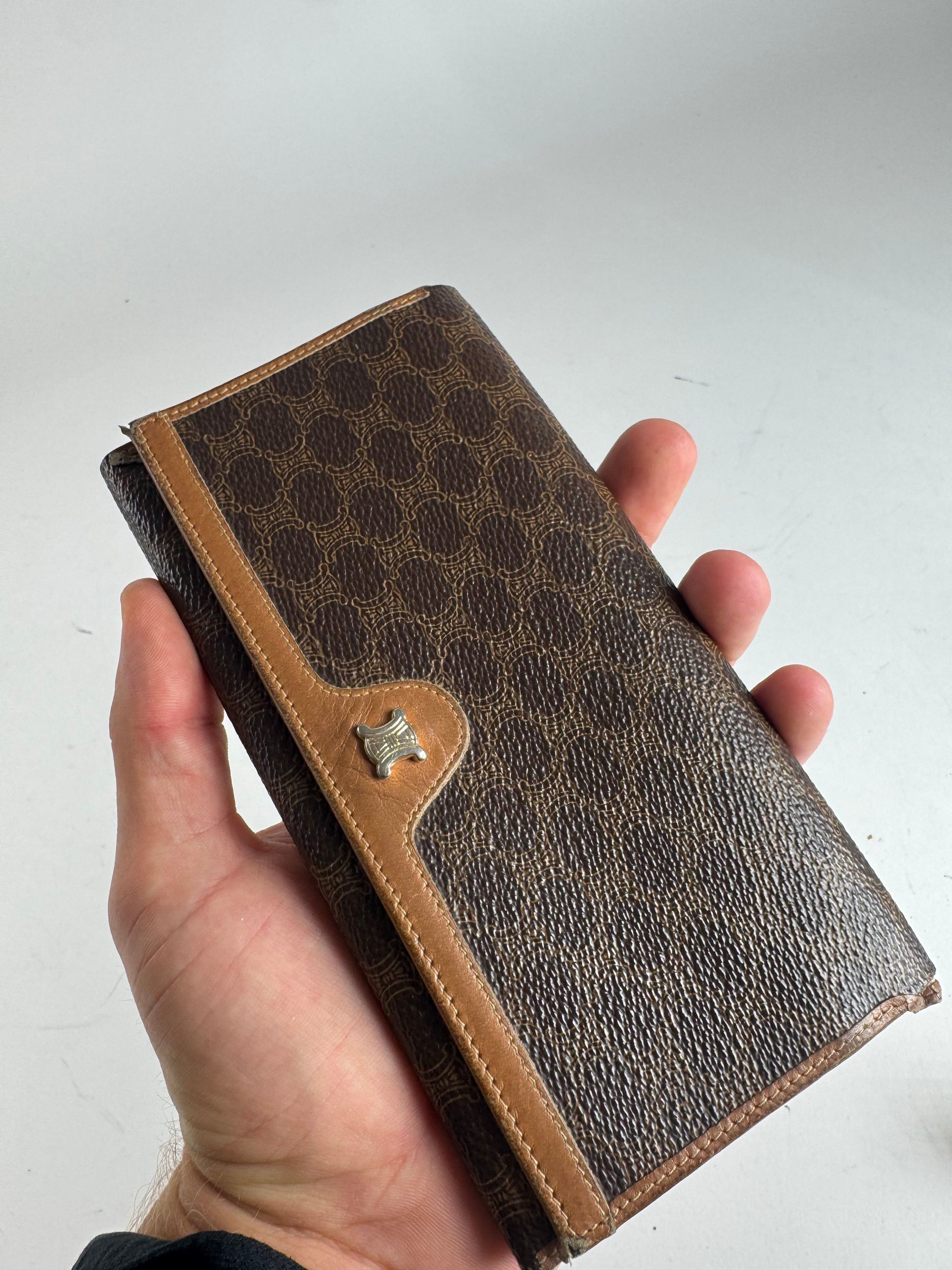 Celine Vintage Paris Leather wallet brown Size ONE SIZE - 3 Thumbnail