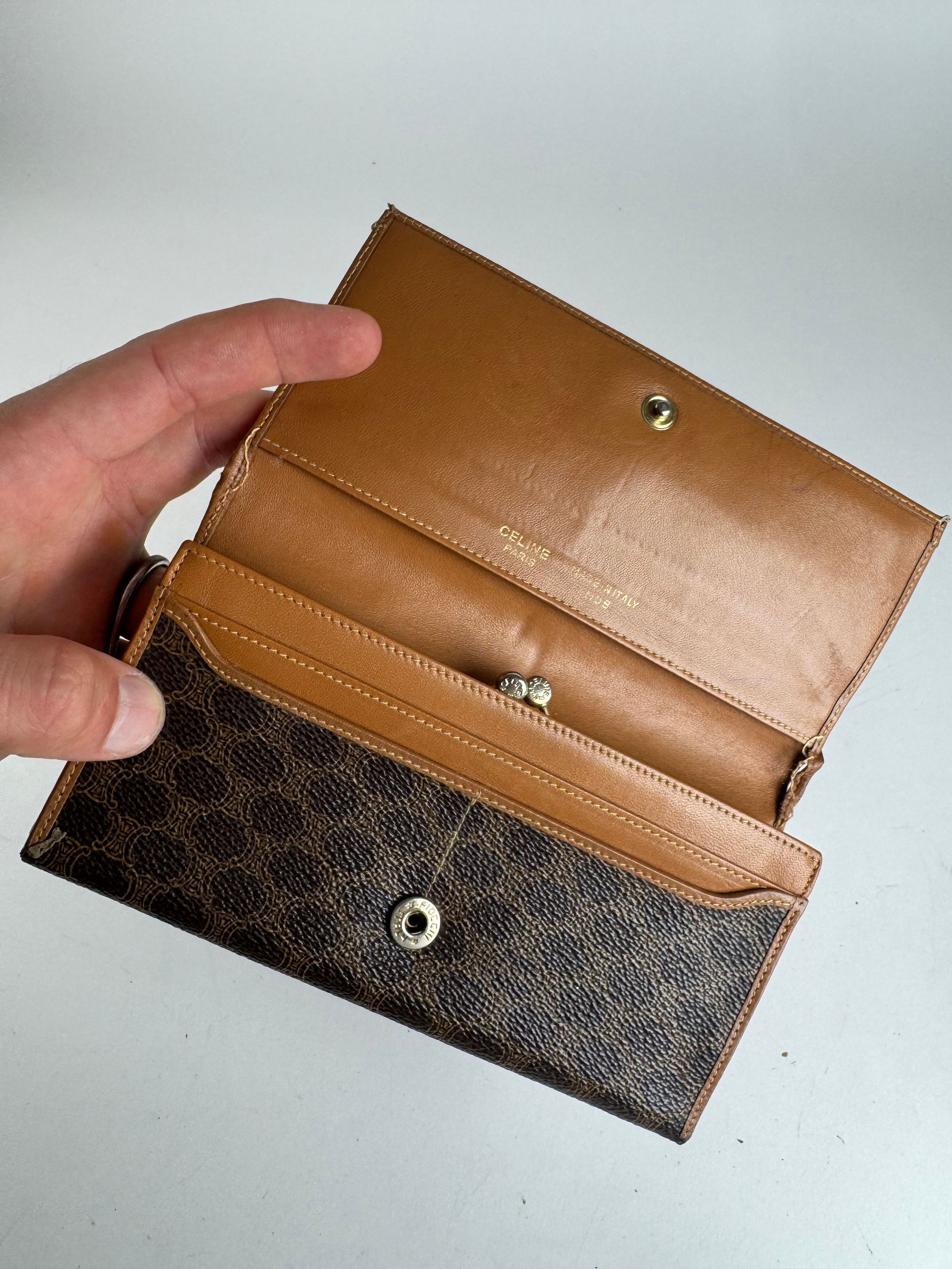 Celine Vintage Paris Leather wallet brown Size ONE SIZE - 6 Thumbnail