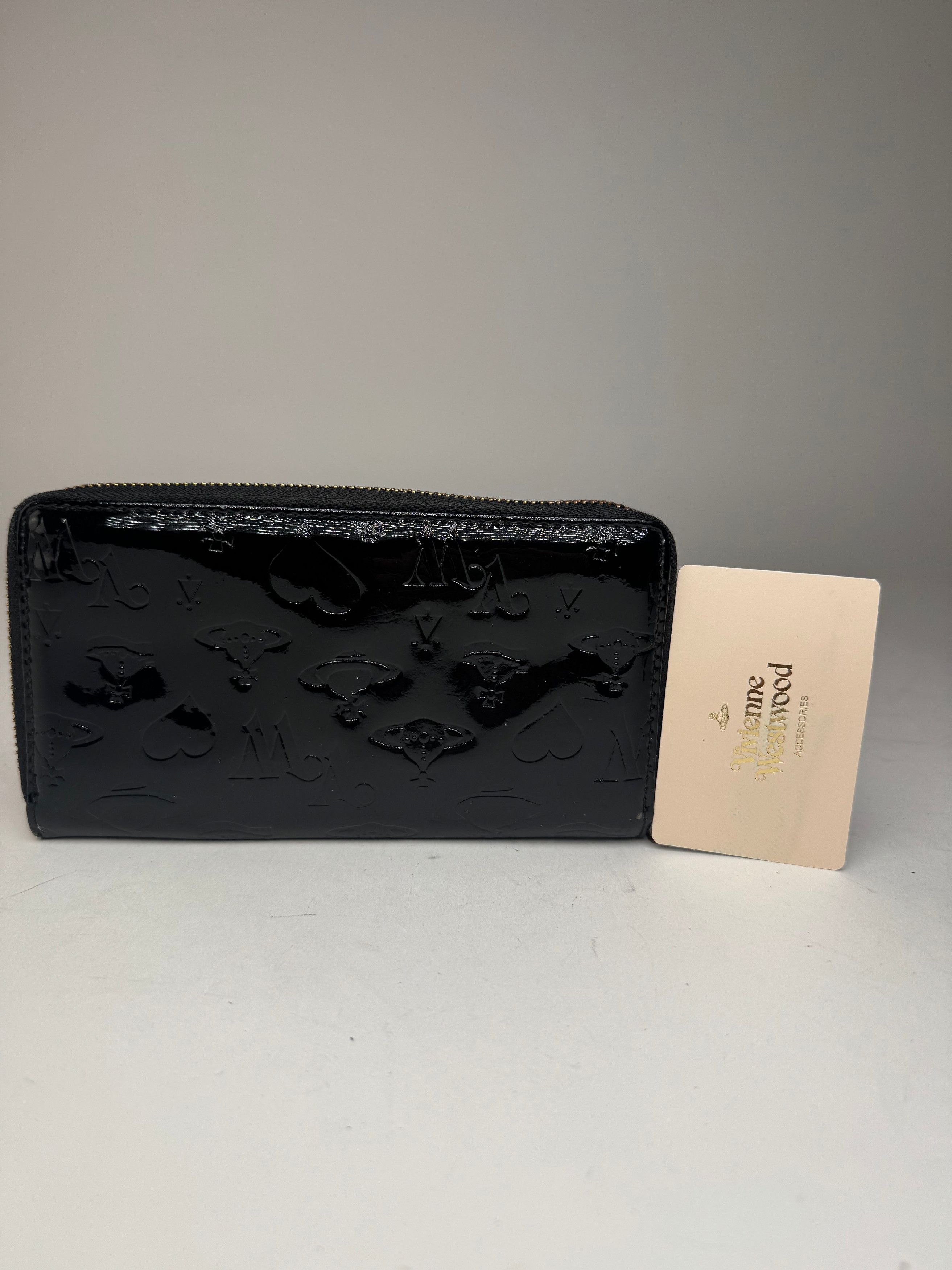 Vivienne Westwood Vintage Patent Leather monogram Wallet black Size ONE SIZE - 2 Thumbnail