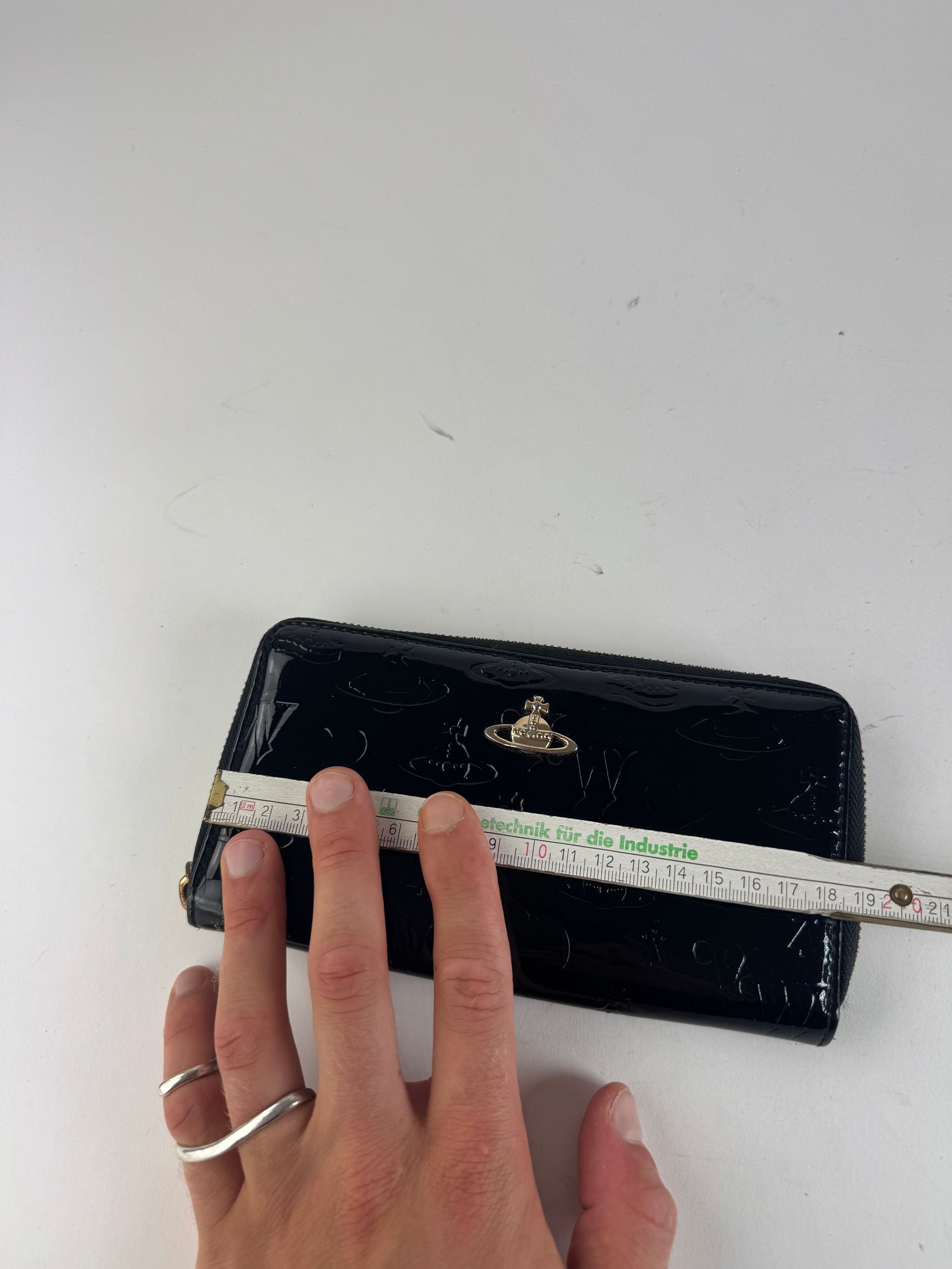 Vivienne Westwood Vintage Patent Leather monogram Wallet black Size ONE SIZE - 11 Thumbnail