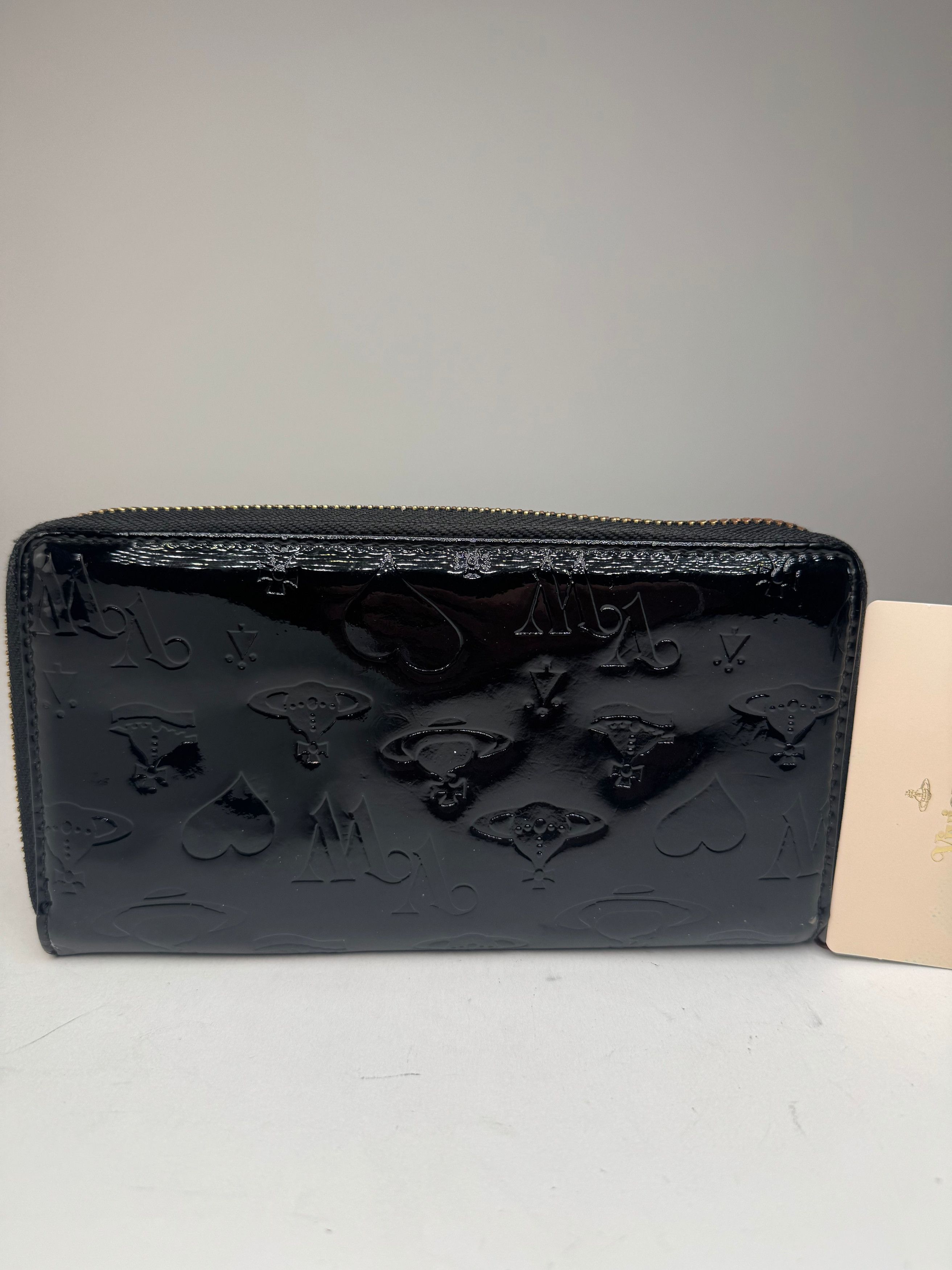 Vivienne Westwood Vintage Patent Leather monogram Wallet black Size ONE SIZE - 6 Thumbnail