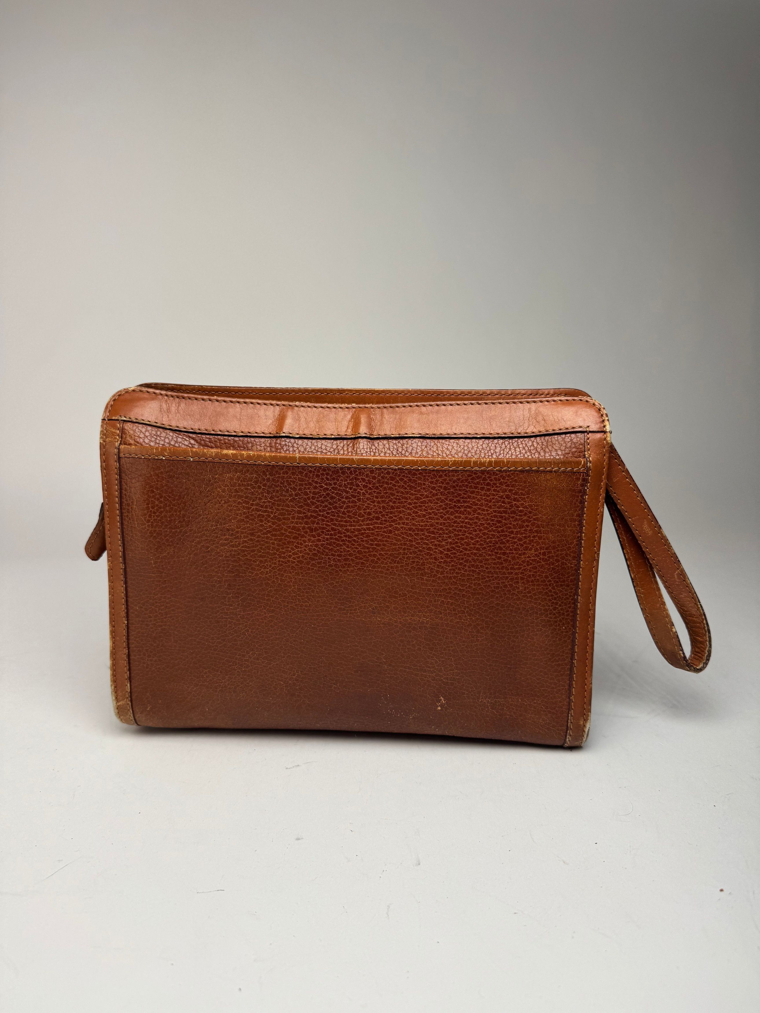 Celine Vintage Paris Leather Clutch Brown Size ONE SIZE - 15 Thumbnail