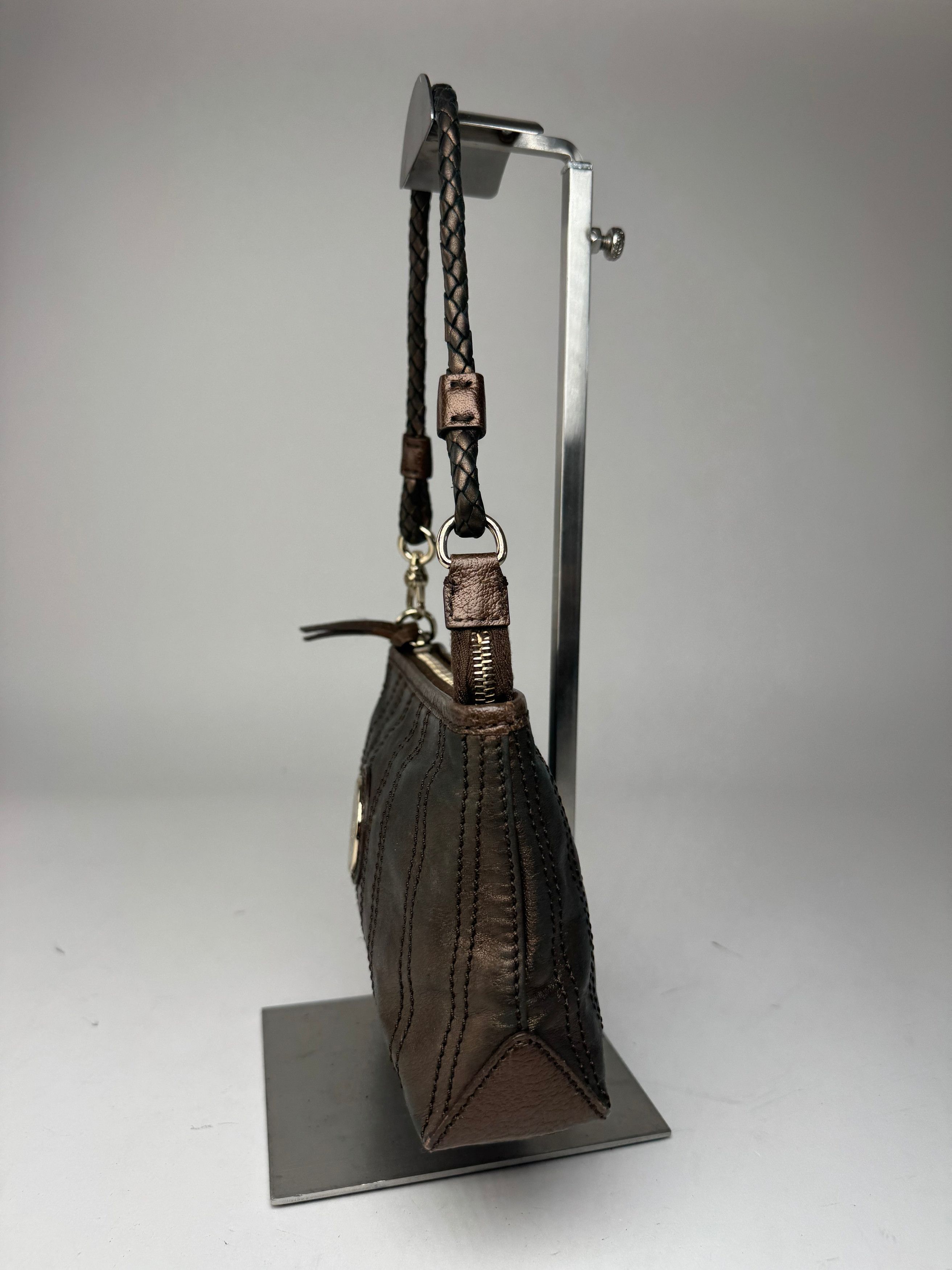 Celine Vintage Leather bag bronze Size ONE SIZE - 7 Thumbnail