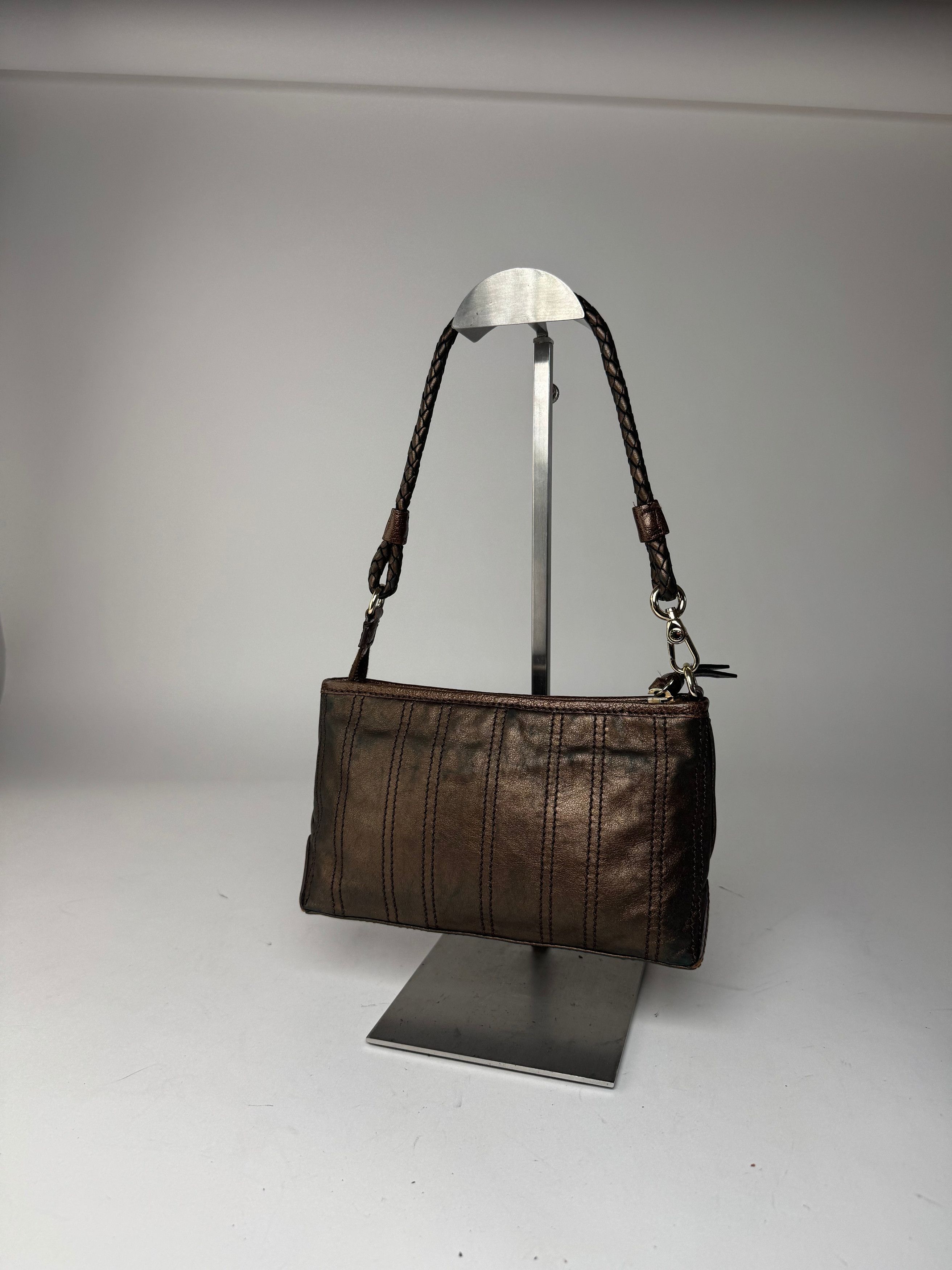 Celine Vintage Leather bag bronze Size ONE SIZE - 14 Thumbnail
