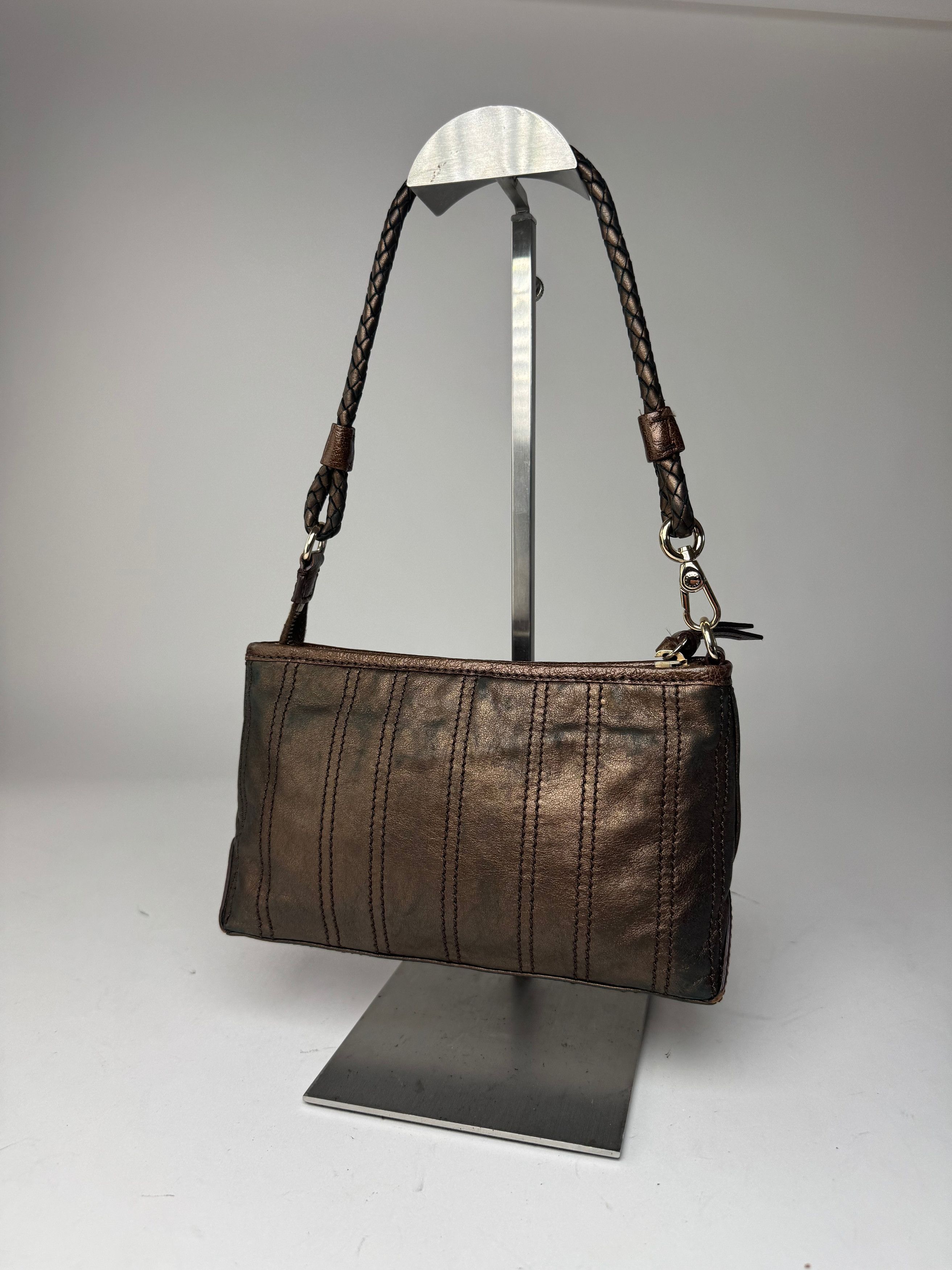 Celine Vintage Leather bag bronze Size ONE SIZE - 2 Thumbnail