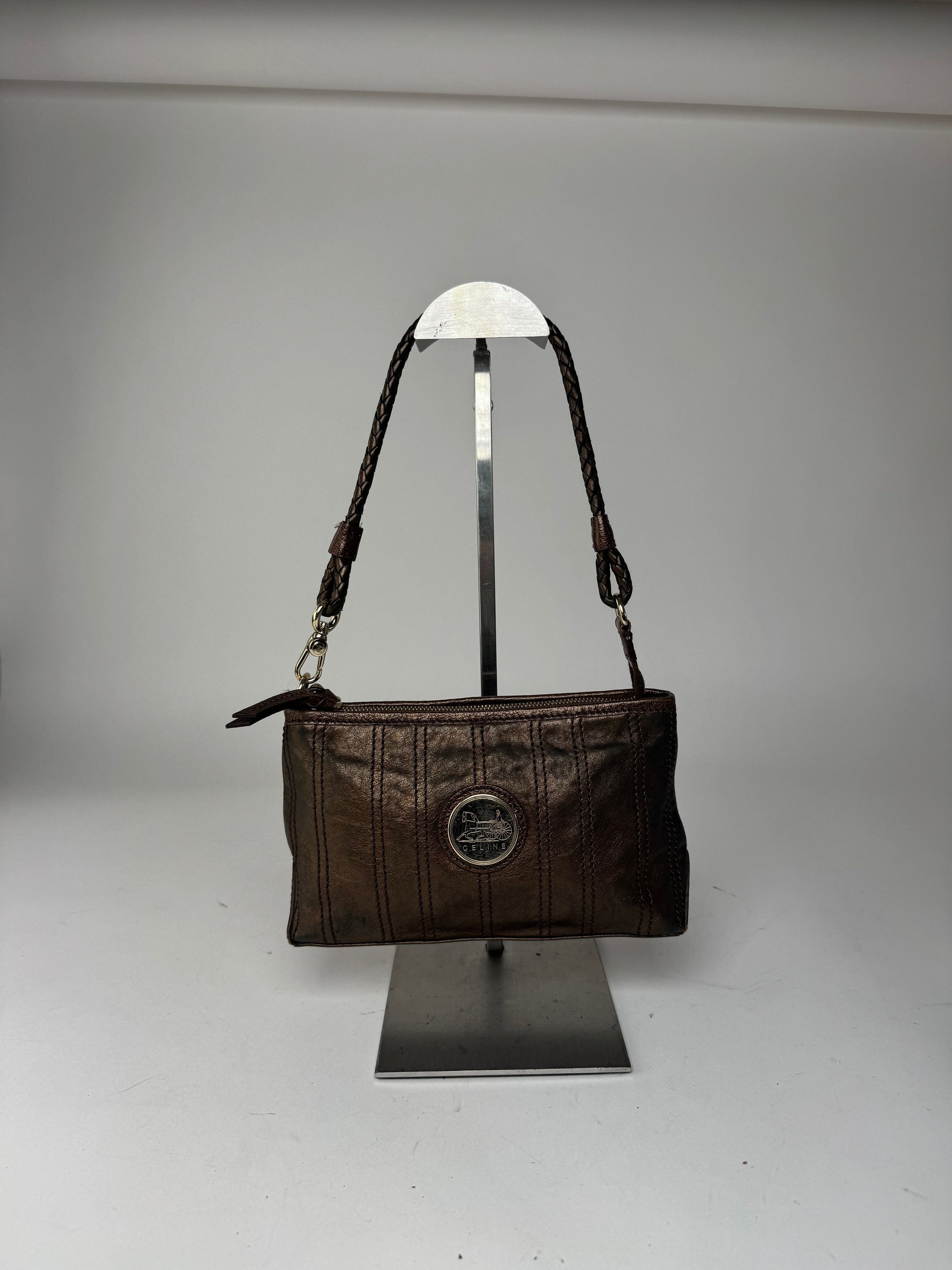 Celine Vintage Leather bag bronze Size ONE SIZE - 6 Thumbnail