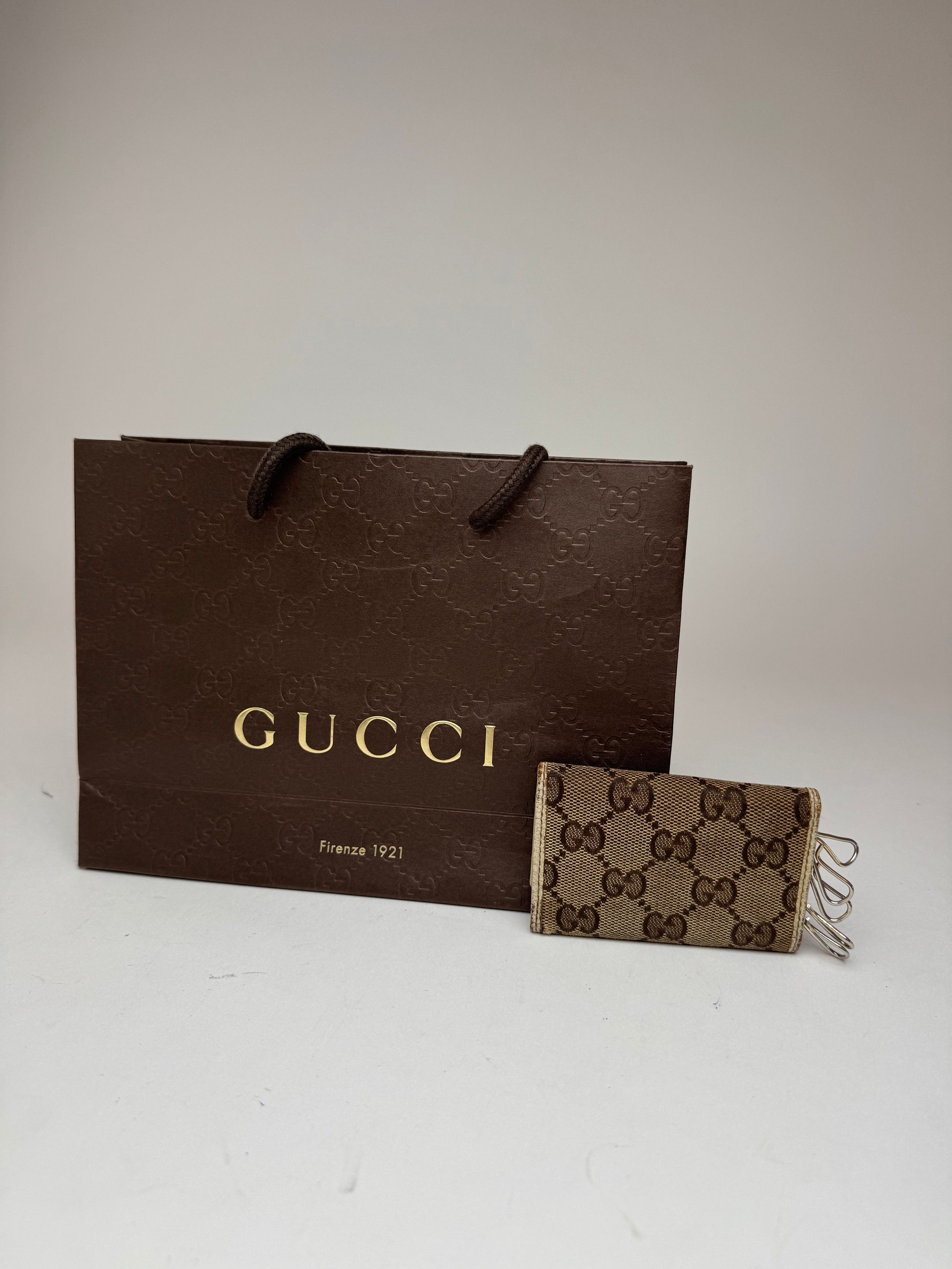 Gucci Vintage Monogram Key Holder beige white Size ONE SIZE - 2 Thumbnail