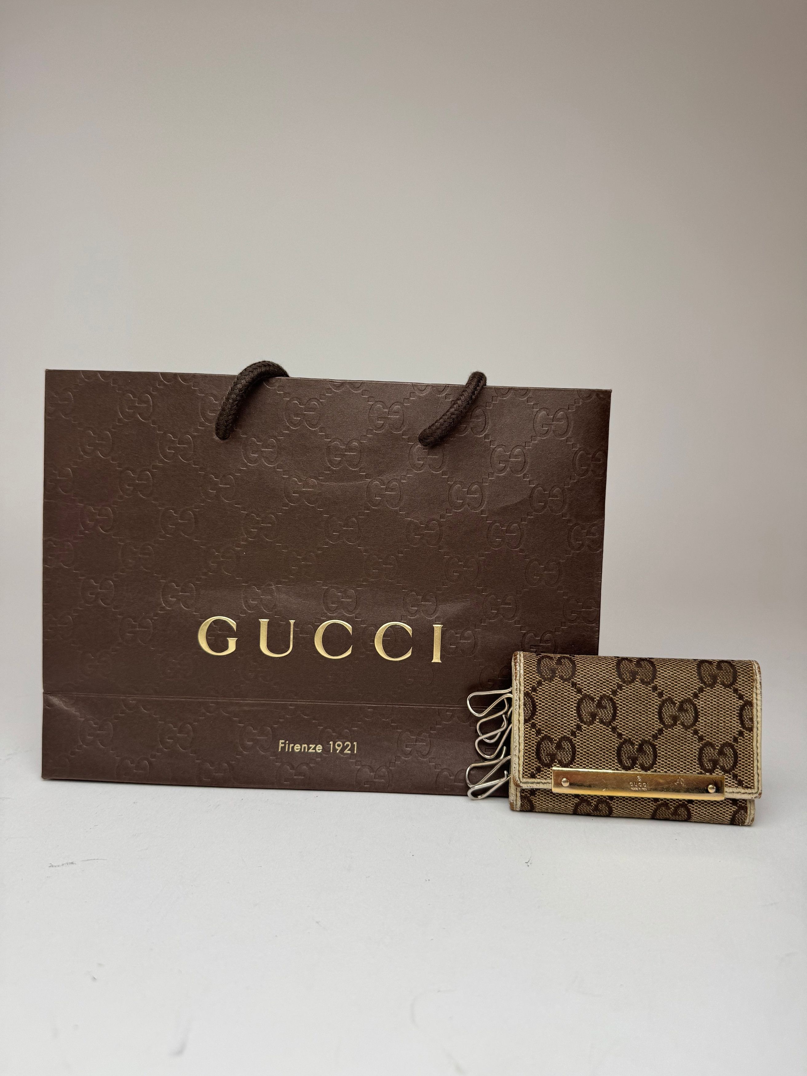 Gucci Vintage Monogram Key Holder beige white Size ONE SIZE - 5 Thumbnail