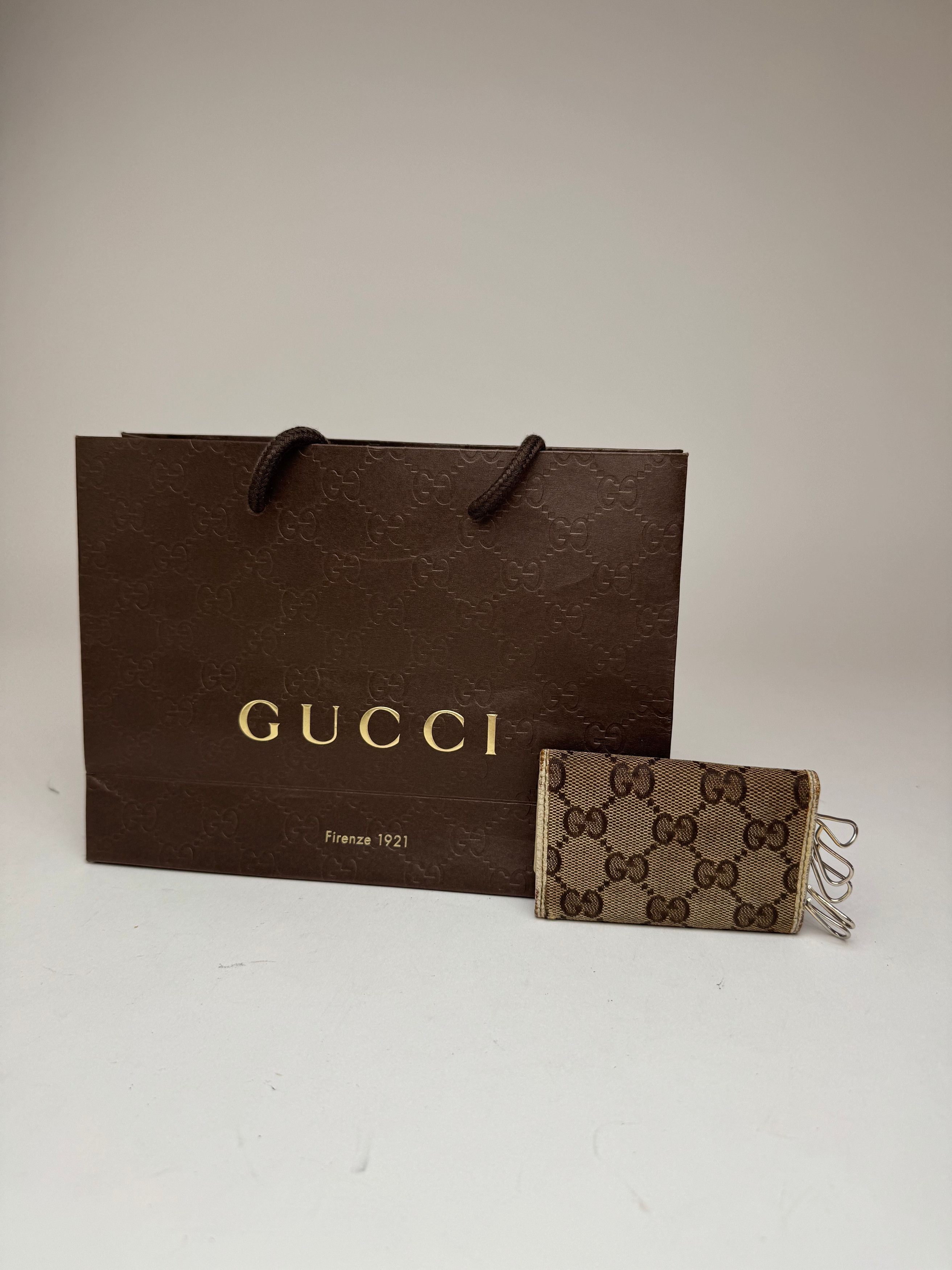 Gucci Vintage Monogram Key Holder beige white Size ONE SIZE - 6 Thumbnail