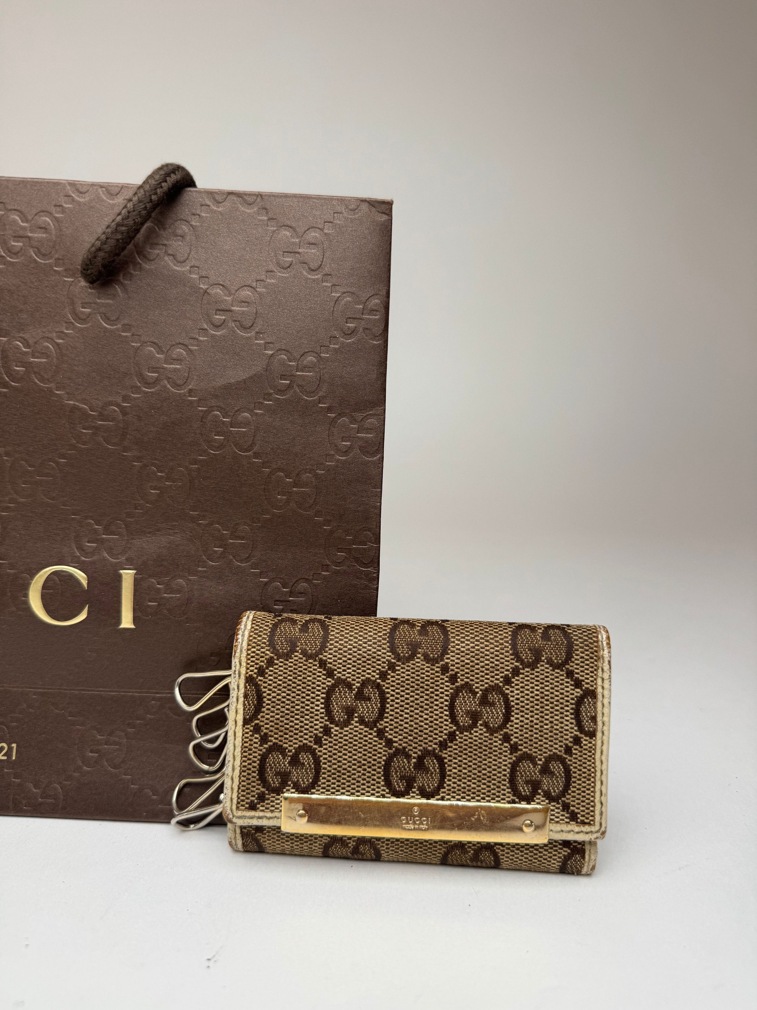 Gucci Vintage Monogram Key Holder beige white Size ONE SIZE - 12 Thumbnail