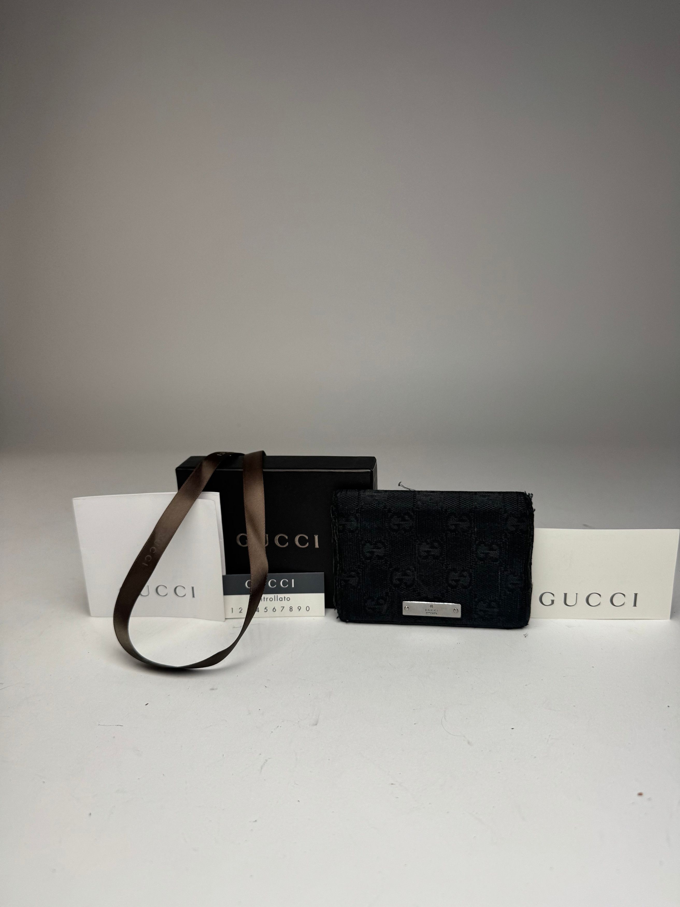 Gucci Vintage monogram Card Holder Black Size ONE SIZE - 3 Thumbnail