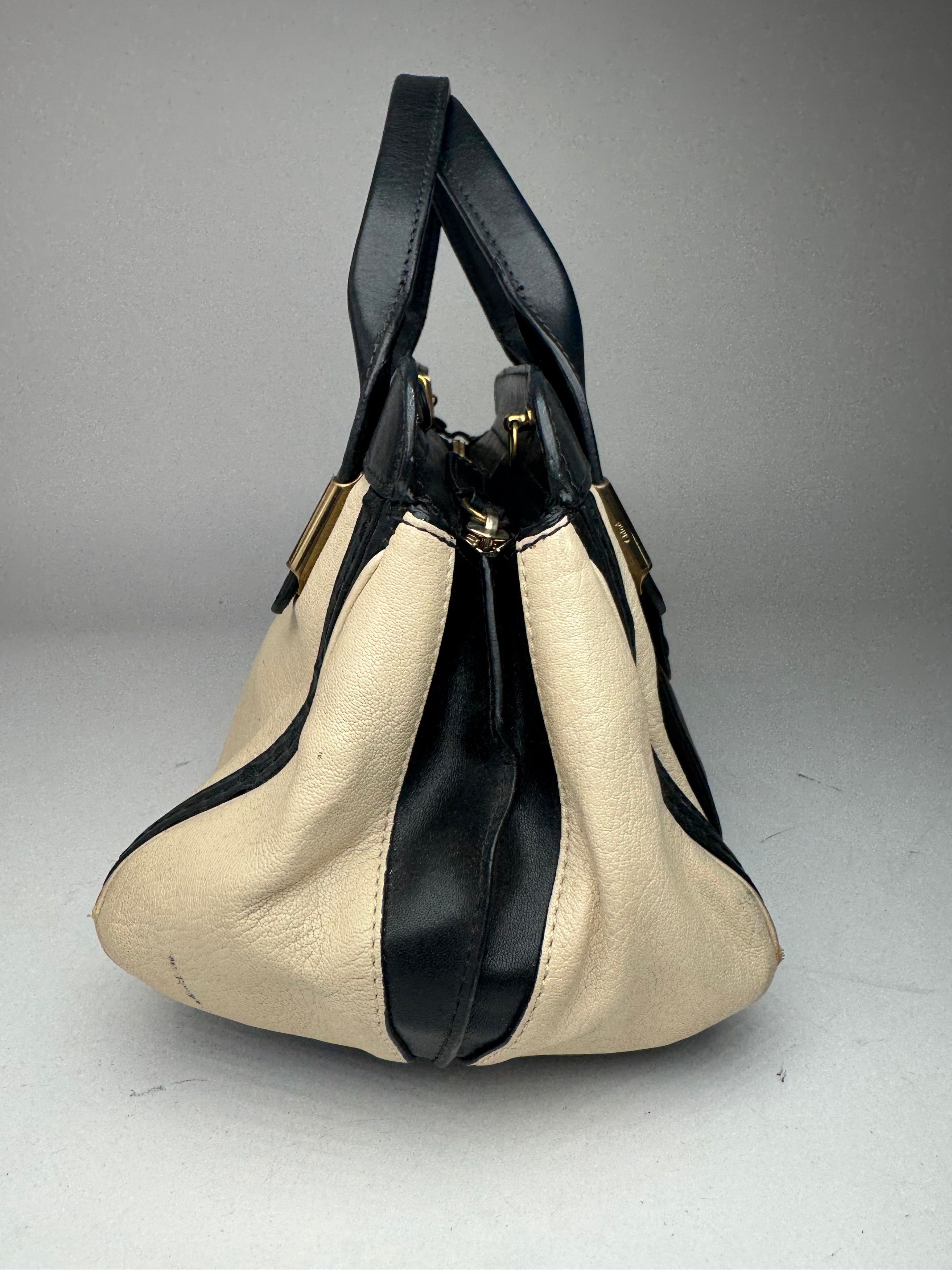Chloe Vintage Leather bag beige black Size ONE SIZE - 2 Thumbnail