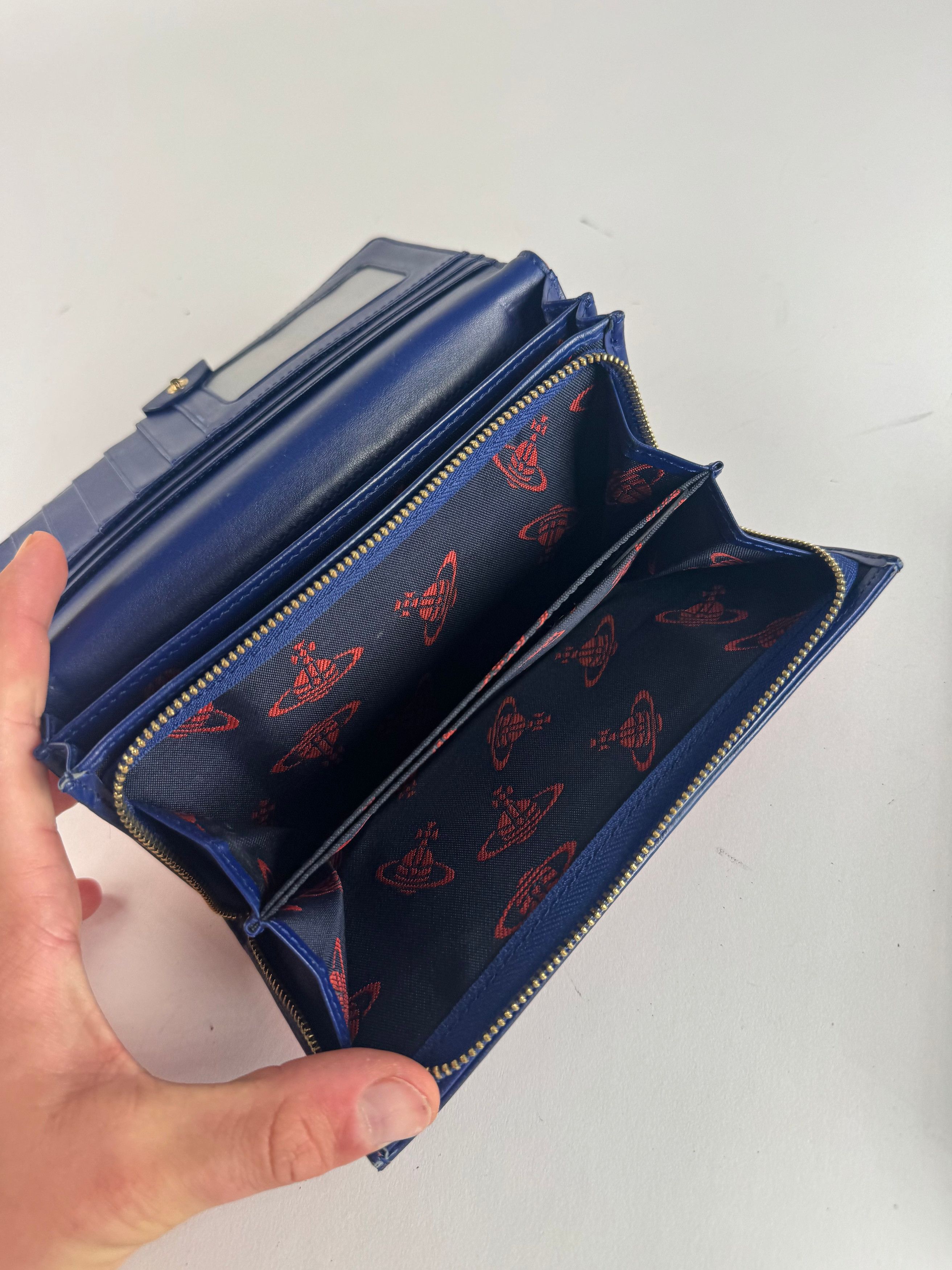Vivienne Westwood Vintage Patent Leather Monogram wallet red Size ONE SIZE - 7 Thumbnail