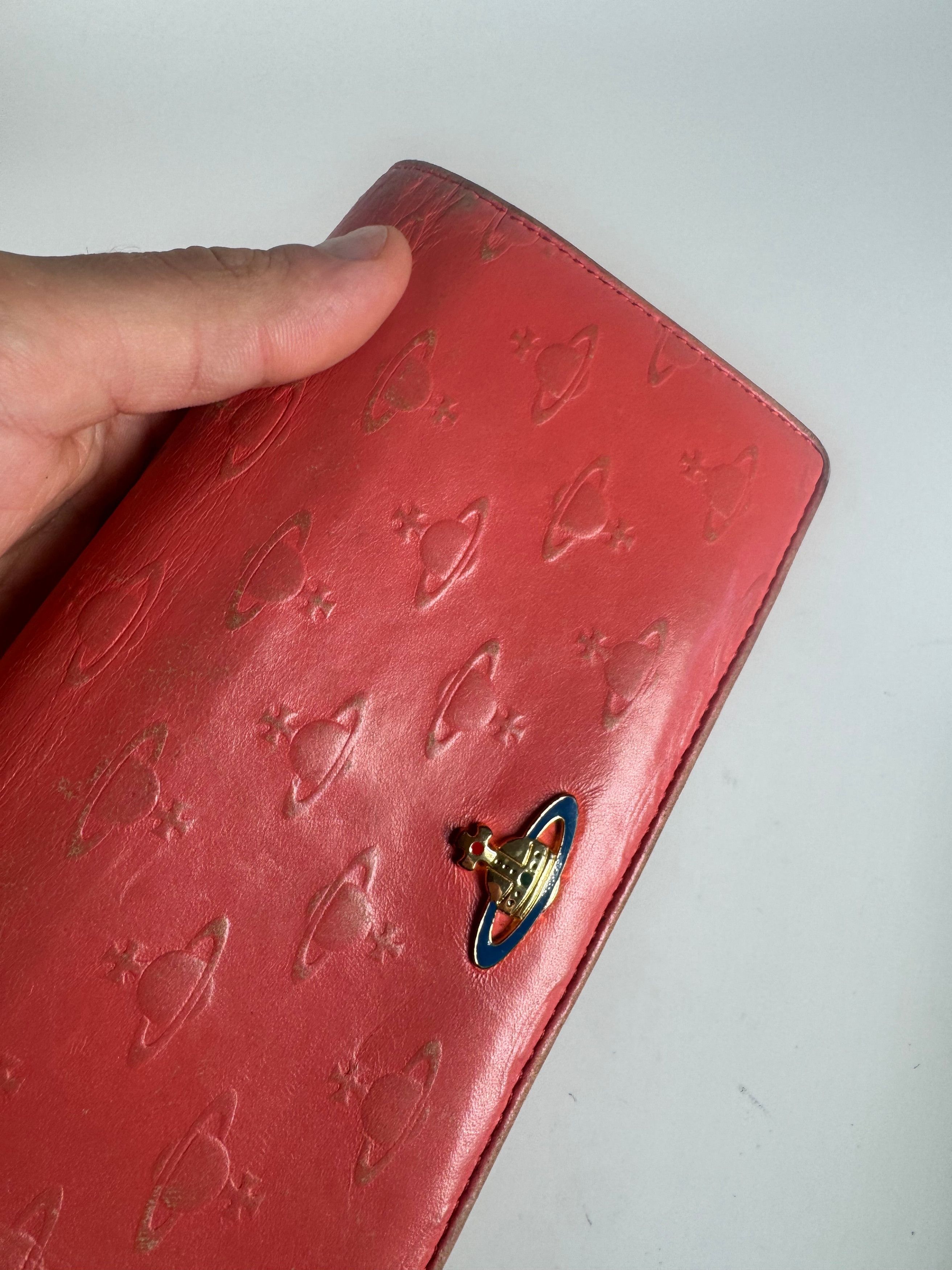 Vivienne Westwood Vintage Patent Leather Monogram wallet red Size ONE SIZE - 3 Thumbnail