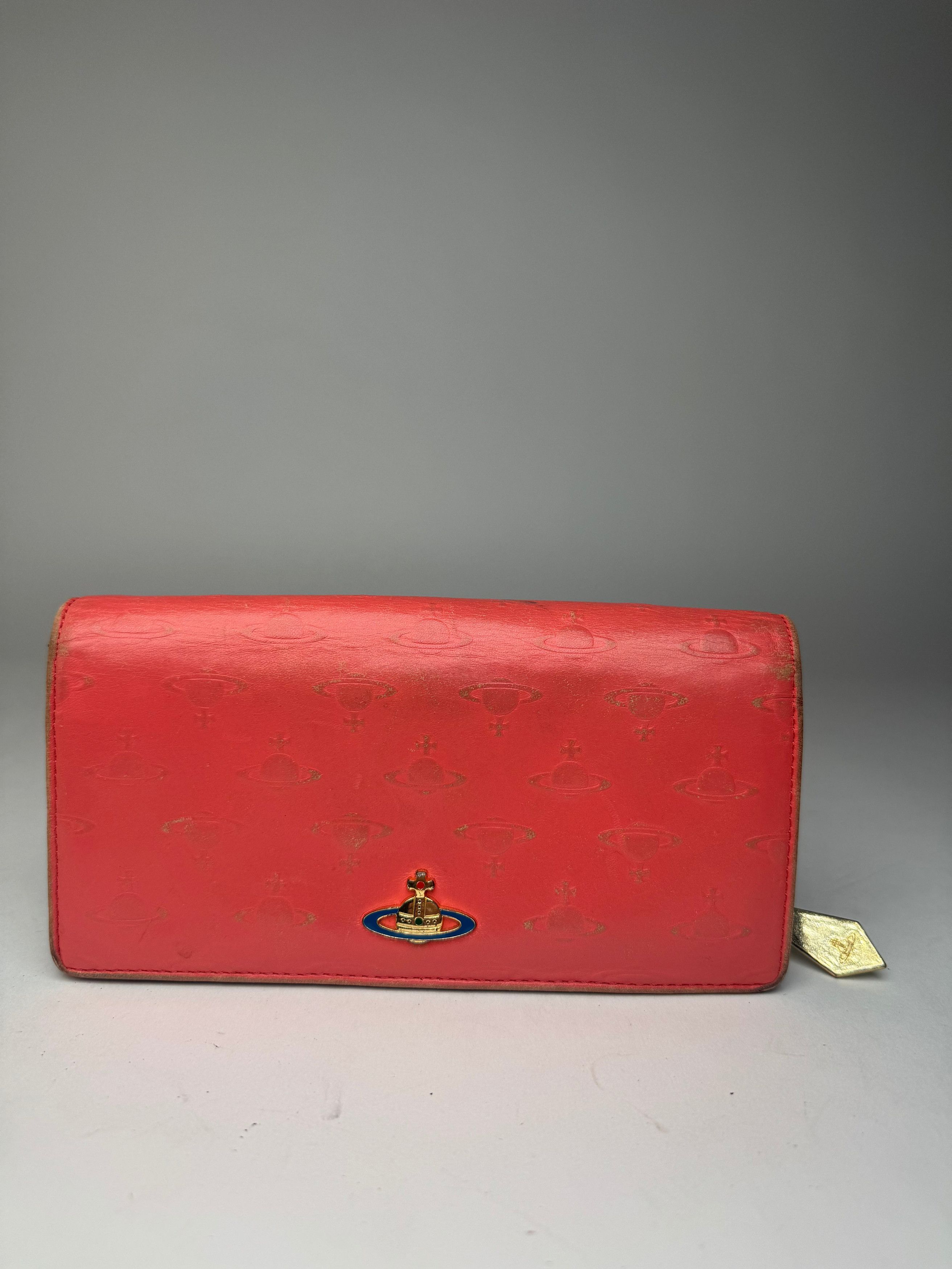 Vivienne Westwood Vintage Patent Leather Monogram wallet red Size ONE SIZE - 4 Thumbnail