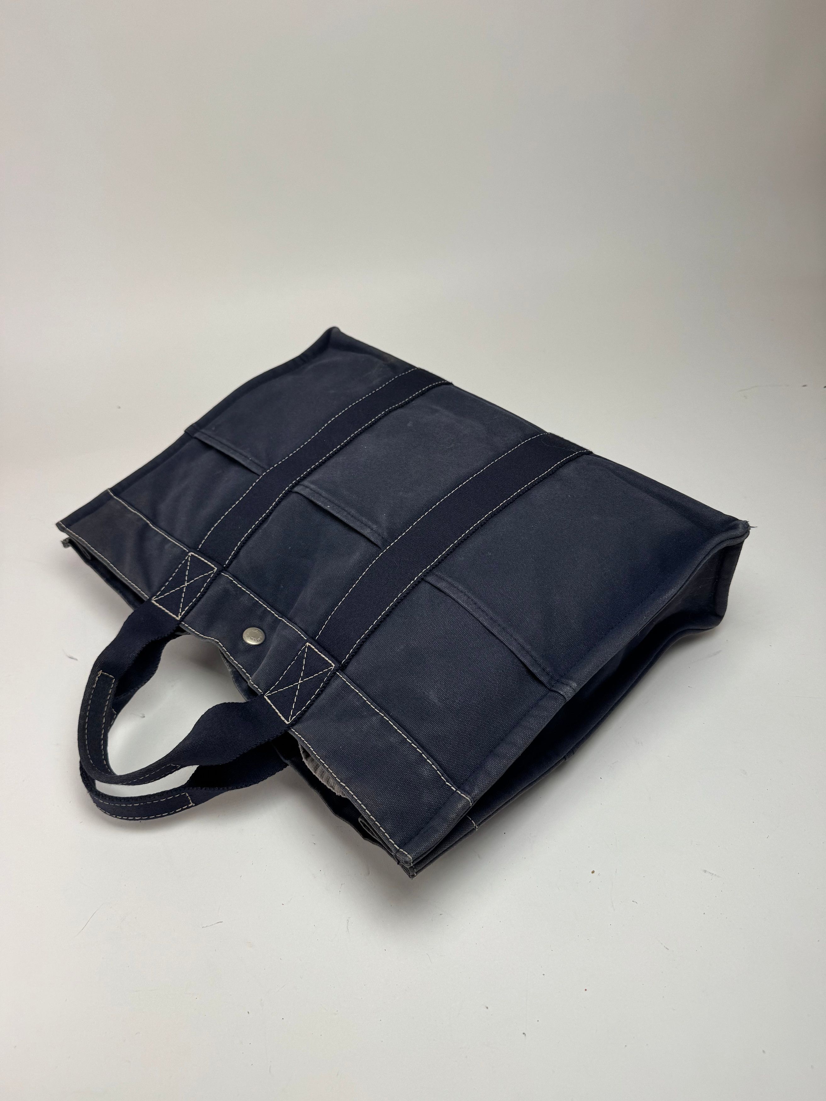 Other Vintage Hermes Cotton Tote bag navy Size ONE SIZE - 7 Thumbnail