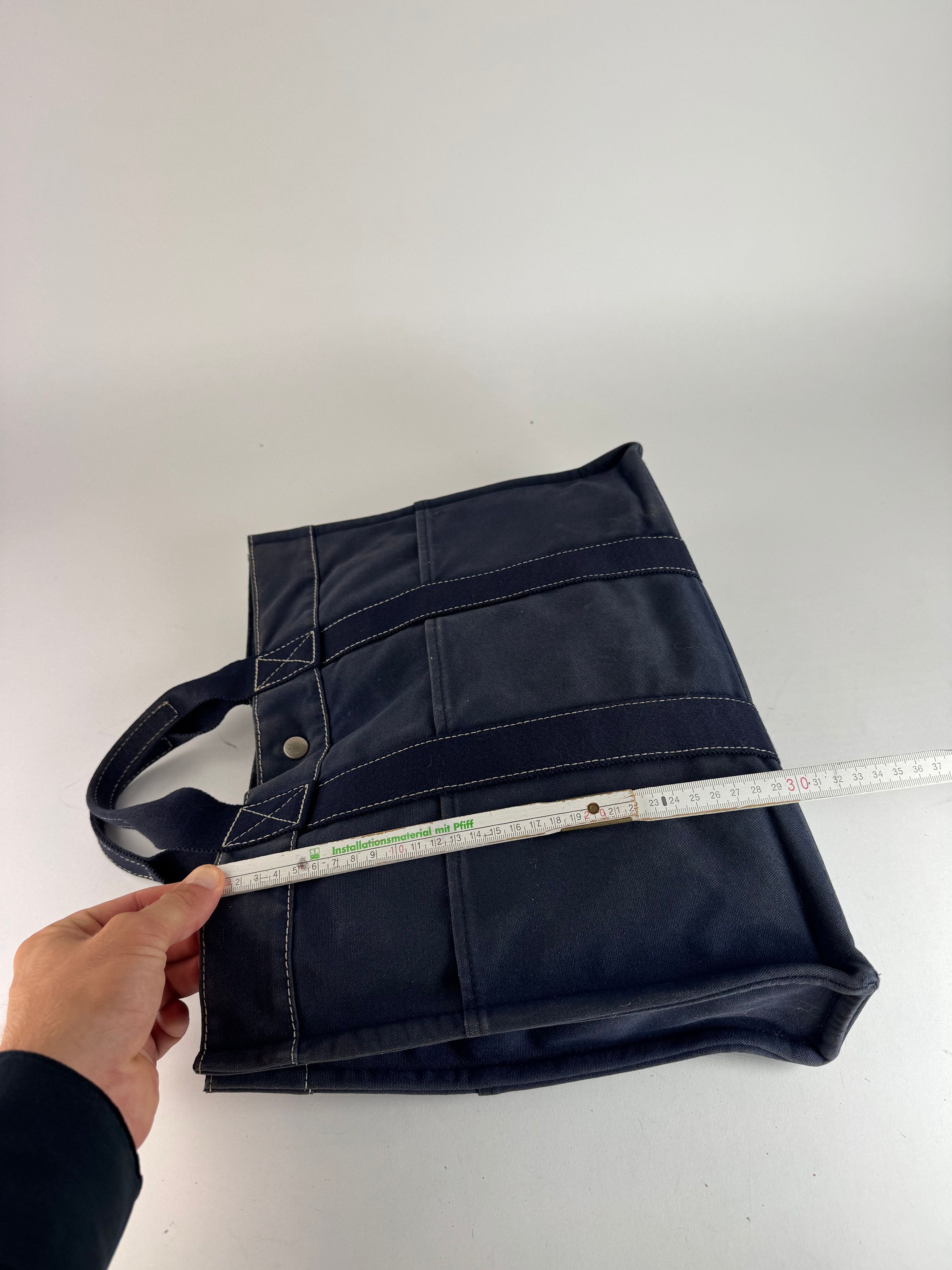 Other Vintage Hermes Cotton Tote bag navy Size ONE SIZE - 13 Thumbnail