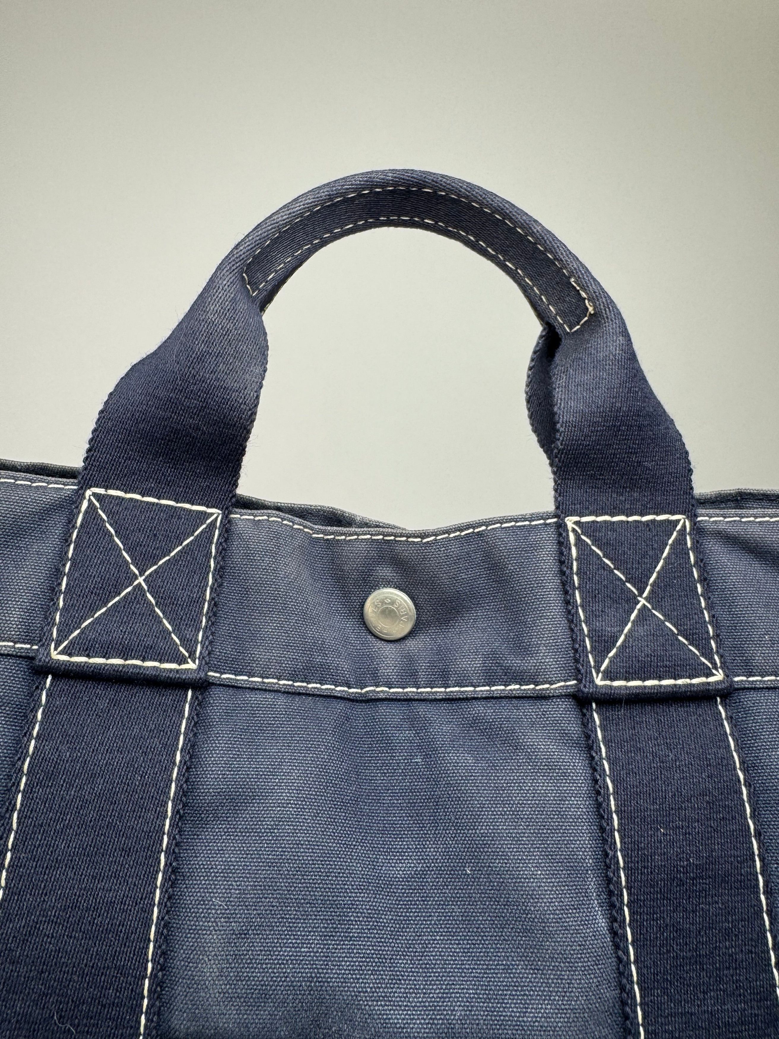 Other Vintage Hermes Cotton Tote bag navy Size ONE SIZE - 9 Thumbnail