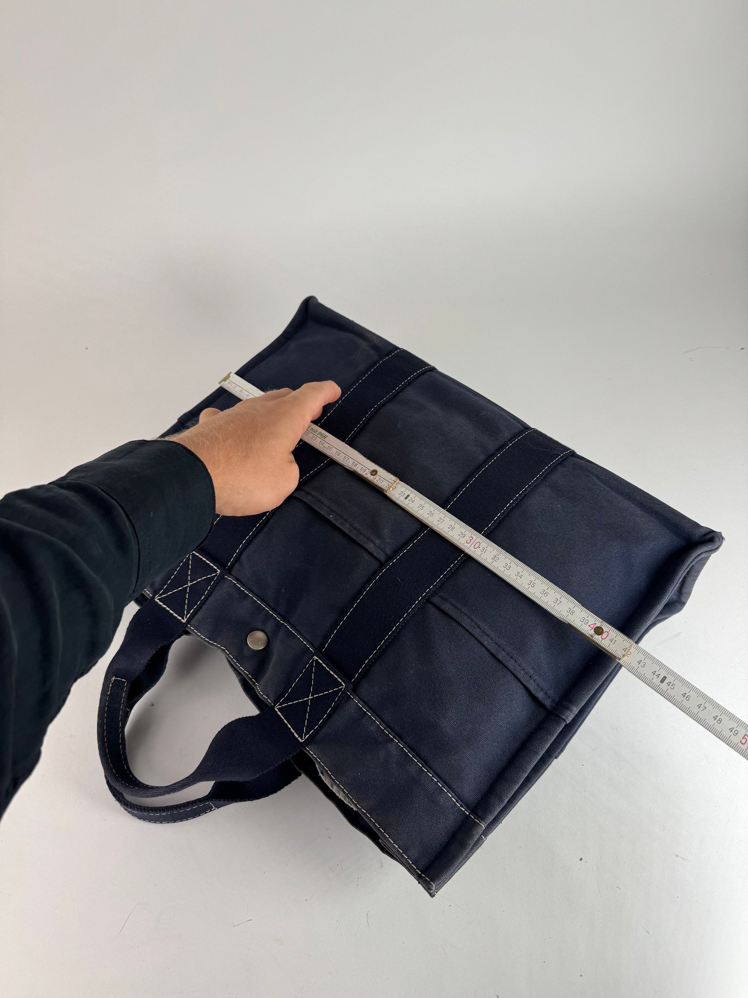 Other Vintage Hermes Cotton Tote bag navy Size ONE SIZE - 11 Thumbnail