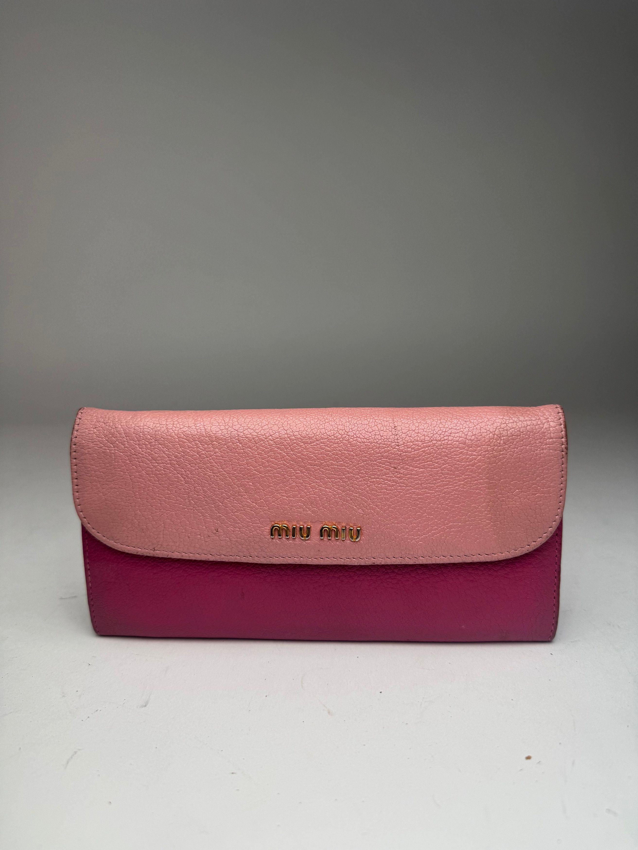 Miu Miu Vintage Leather wallet pink purple Size ONE SIZE - 6 Thumbnail
