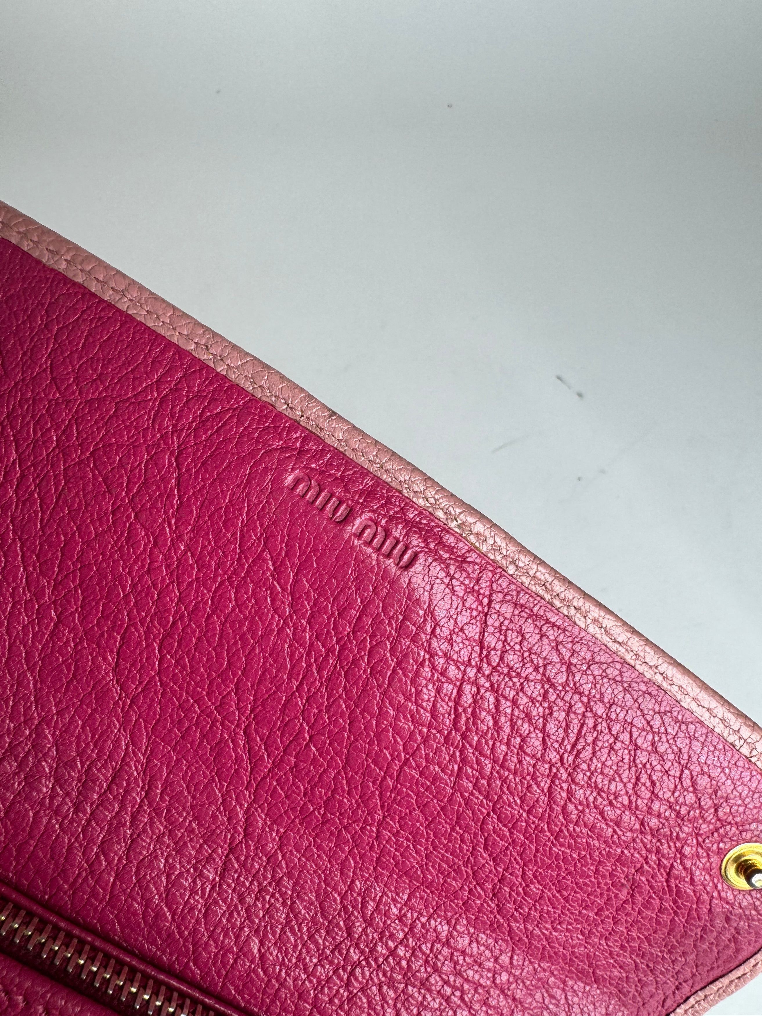 Miu Miu Vintage Leather wallet pink purple Size ONE SIZE - 5 Thumbnail