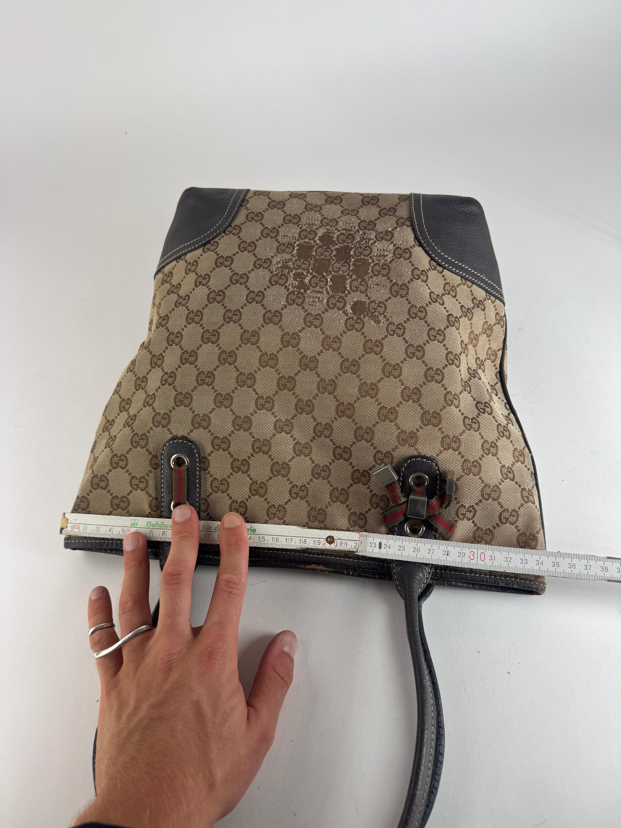 Gucci Vintage Monogram Leather Bag beige Brown Size ONE SIZE - 11 Thumbnail