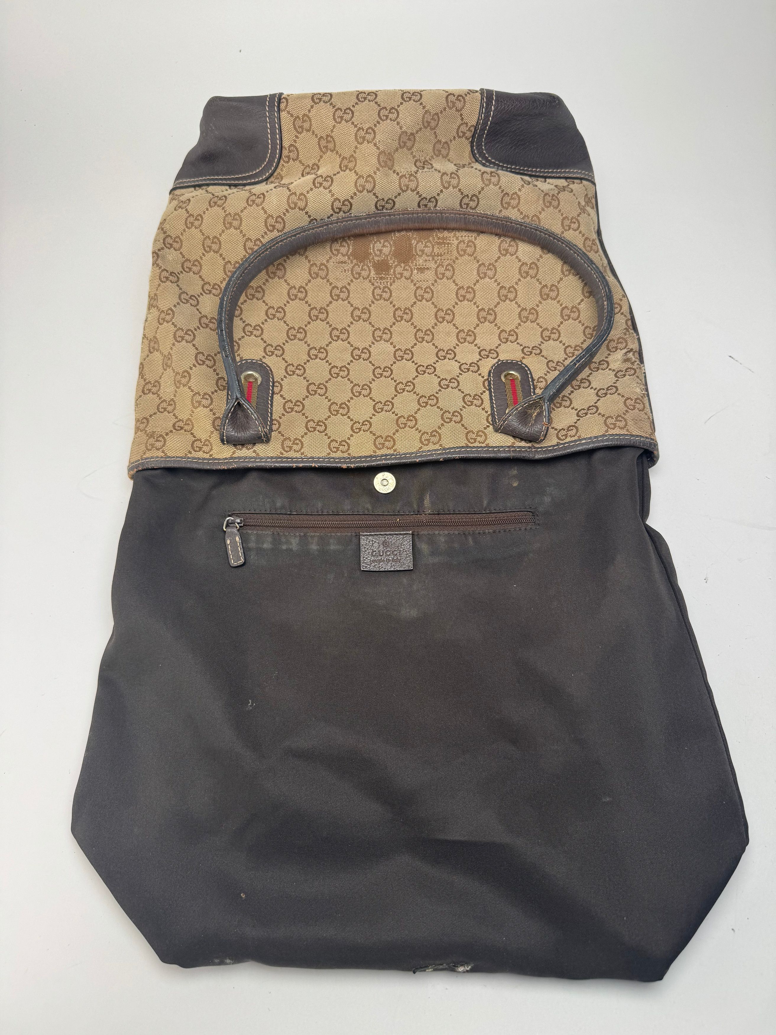 Gucci Vintage Monogram Leather Bag beige Brown Size ONE SIZE - 3 Thumbnail