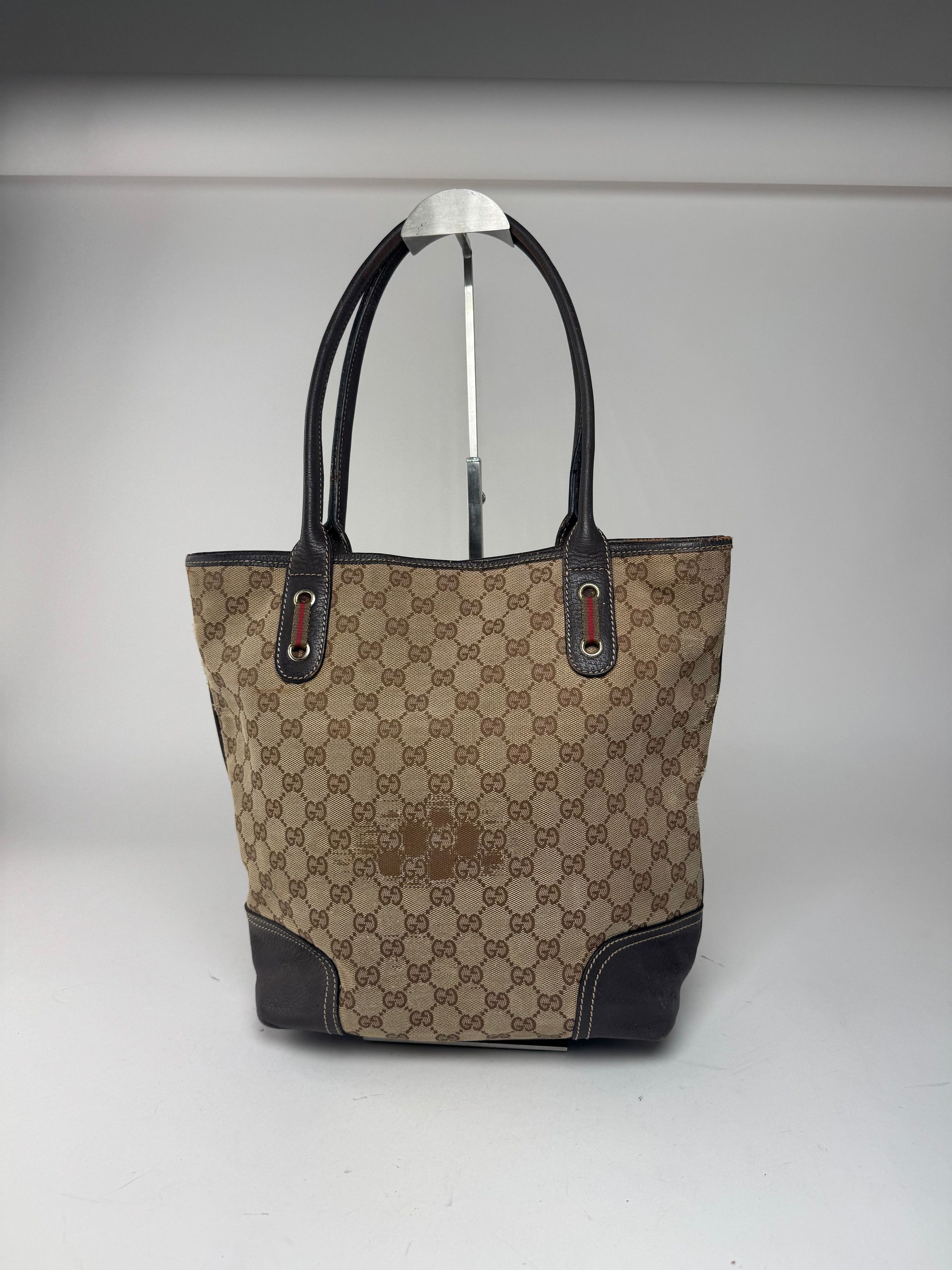 Gucci Vintage Monogram Leather Bag beige Brown Size ONE SIZE - 2 Thumbnail