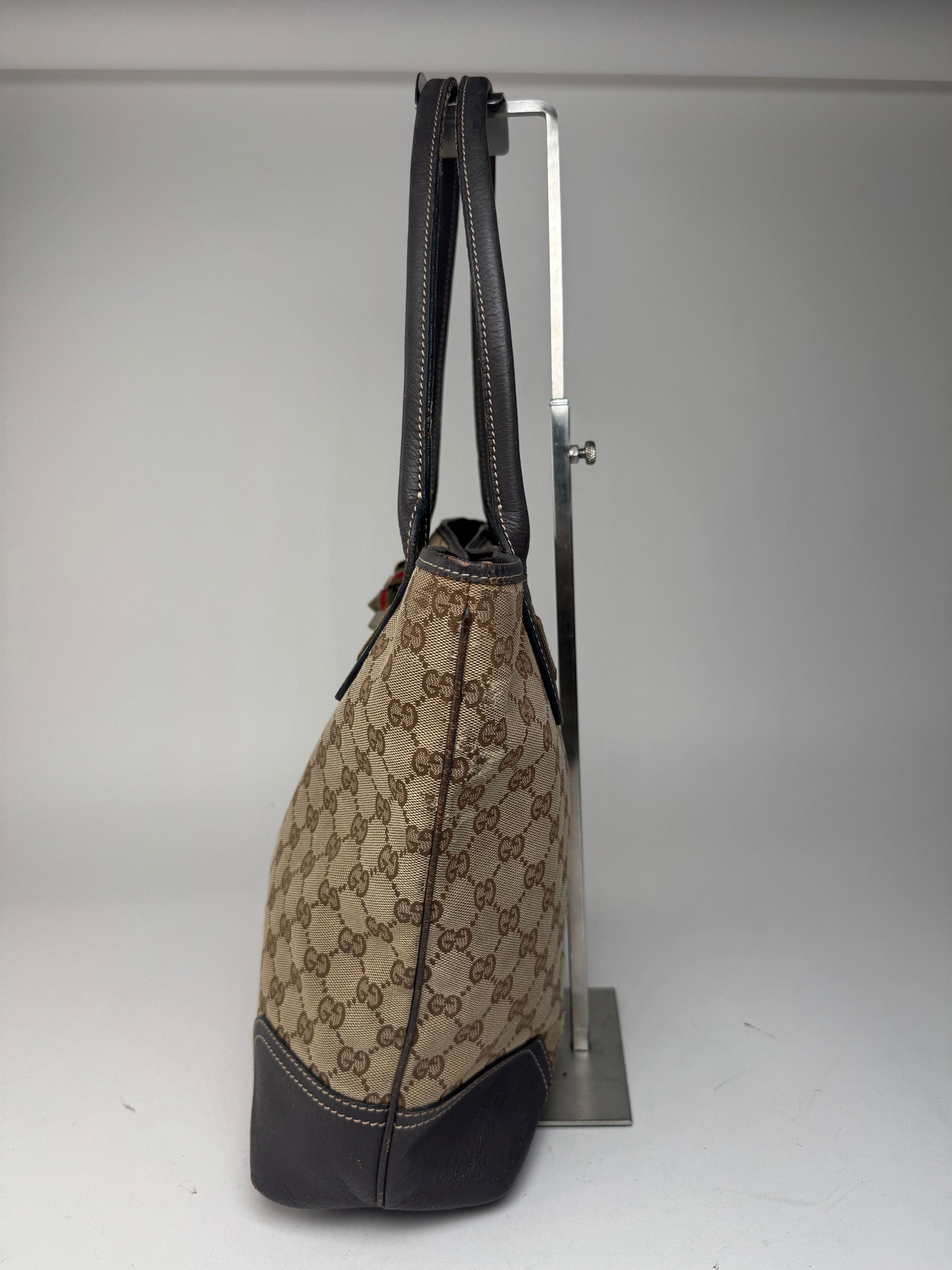 Gucci Vintage Monogram Leather Bag beige Brown Size ONE SIZE - 7 Thumbnail