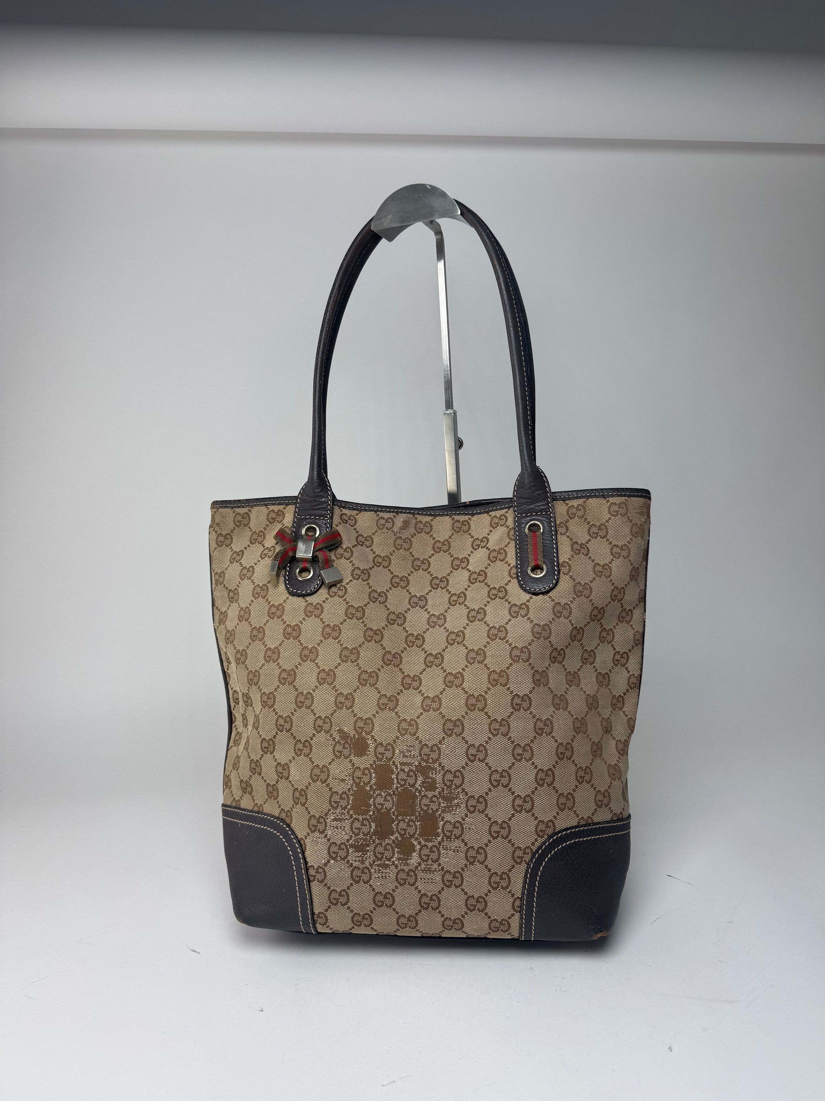 Gucci Vintage Monogram Leather Bag beige Brown Size ONE SIZE - 13 Thumbnail