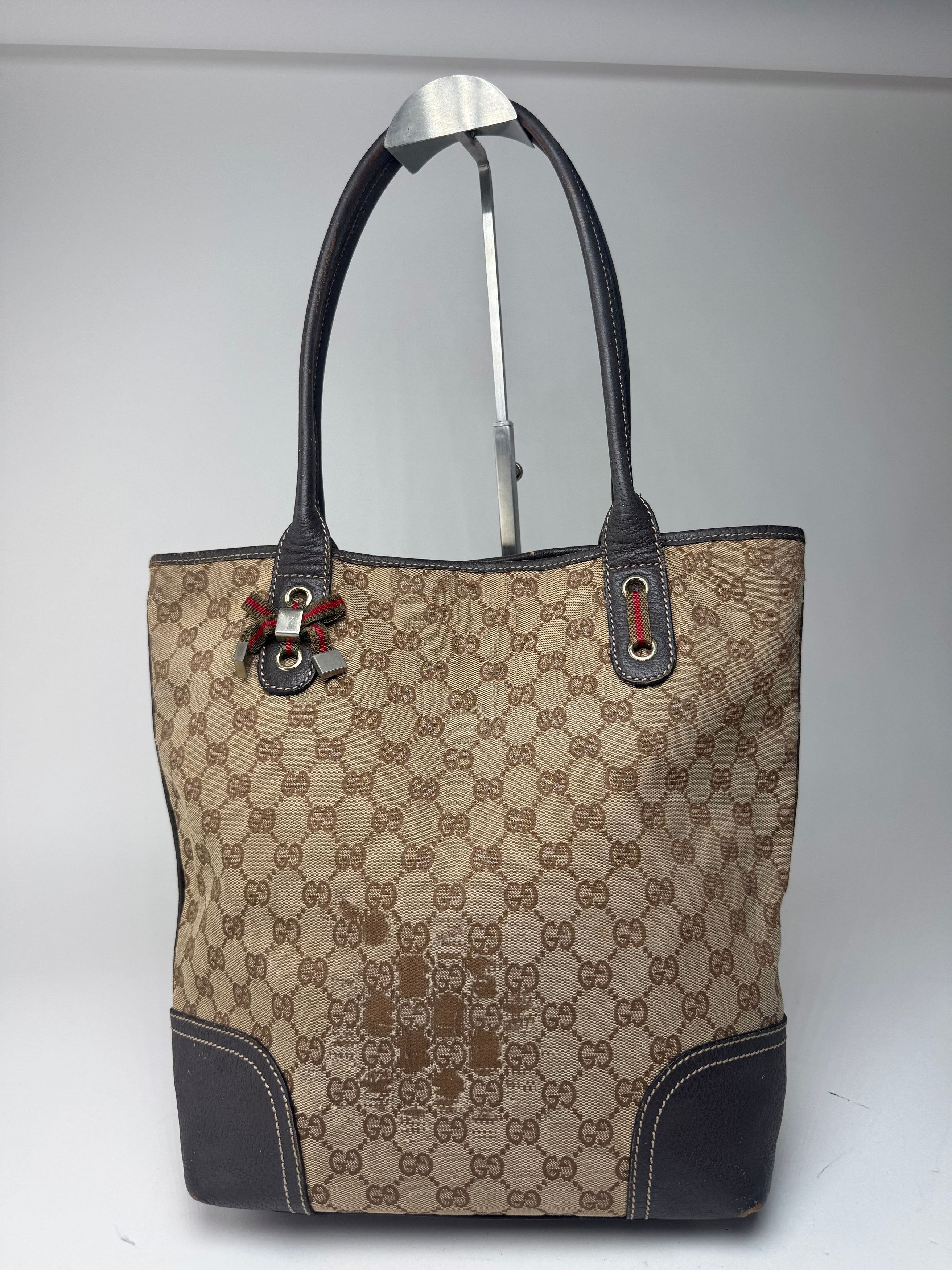 Gucci Vintage Monogram Leather Bag beige Brown Size ONE SIZE - 6 Thumbnail