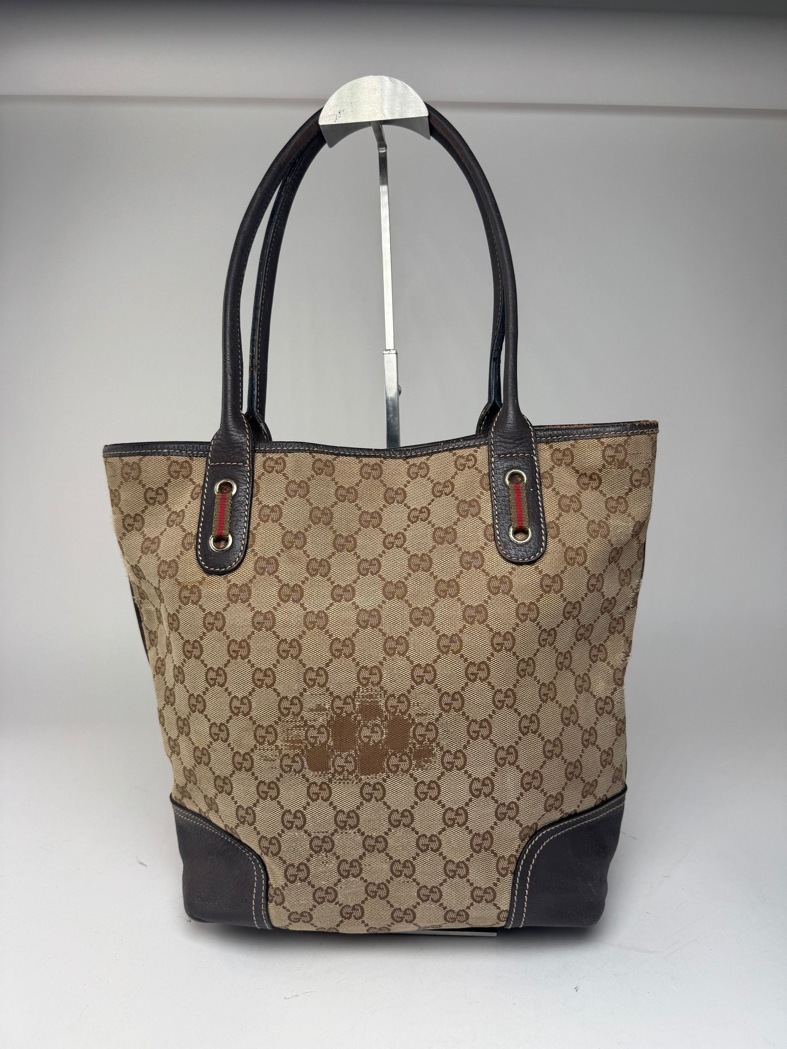 Gucci Vintage Monogram Leather Bag beige Brown Size ONE SIZE - 14 Thumbnail