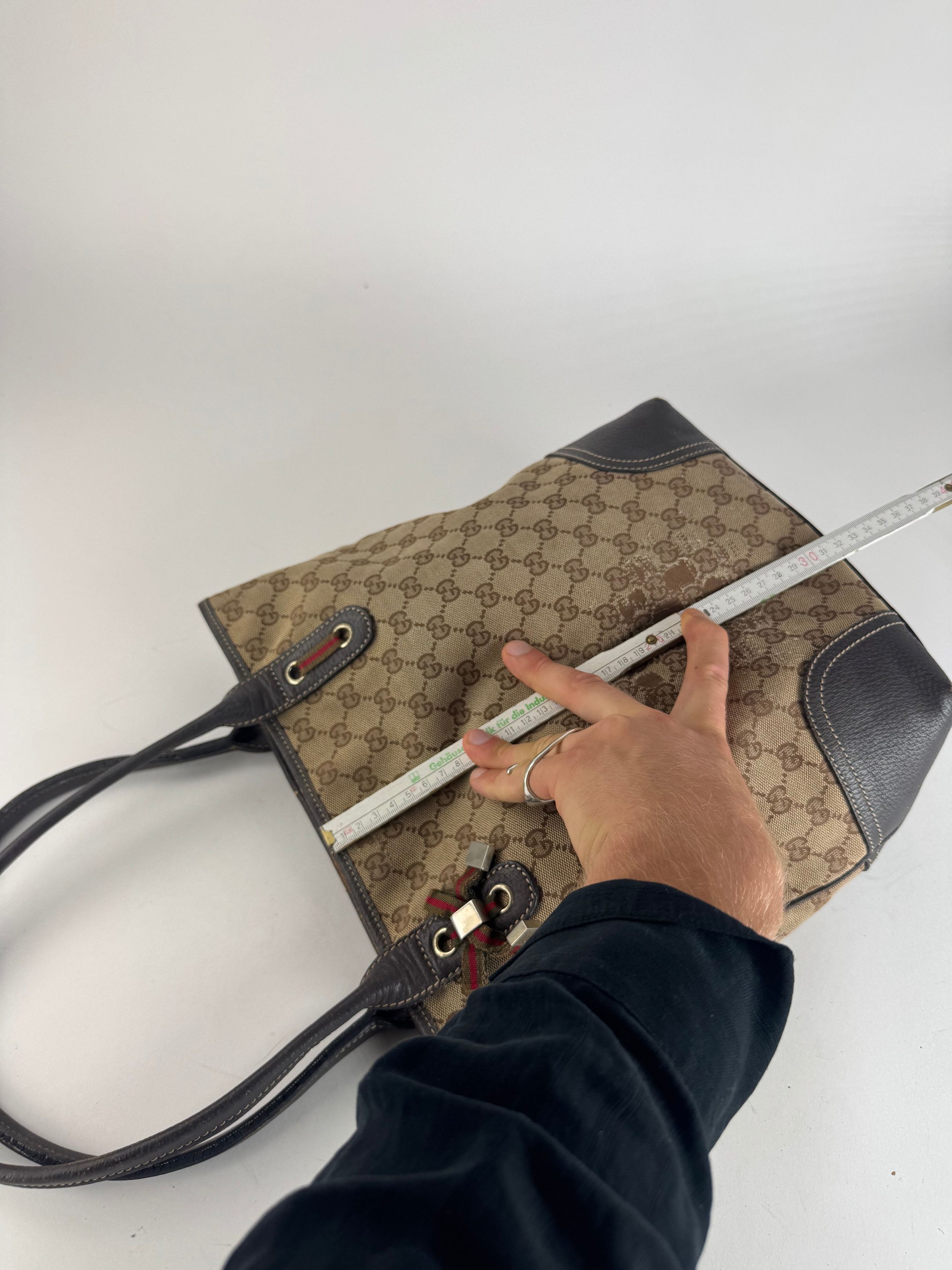 Gucci Vintage Monogram Leather Bag beige Brown Size ONE SIZE - 10 Thumbnail