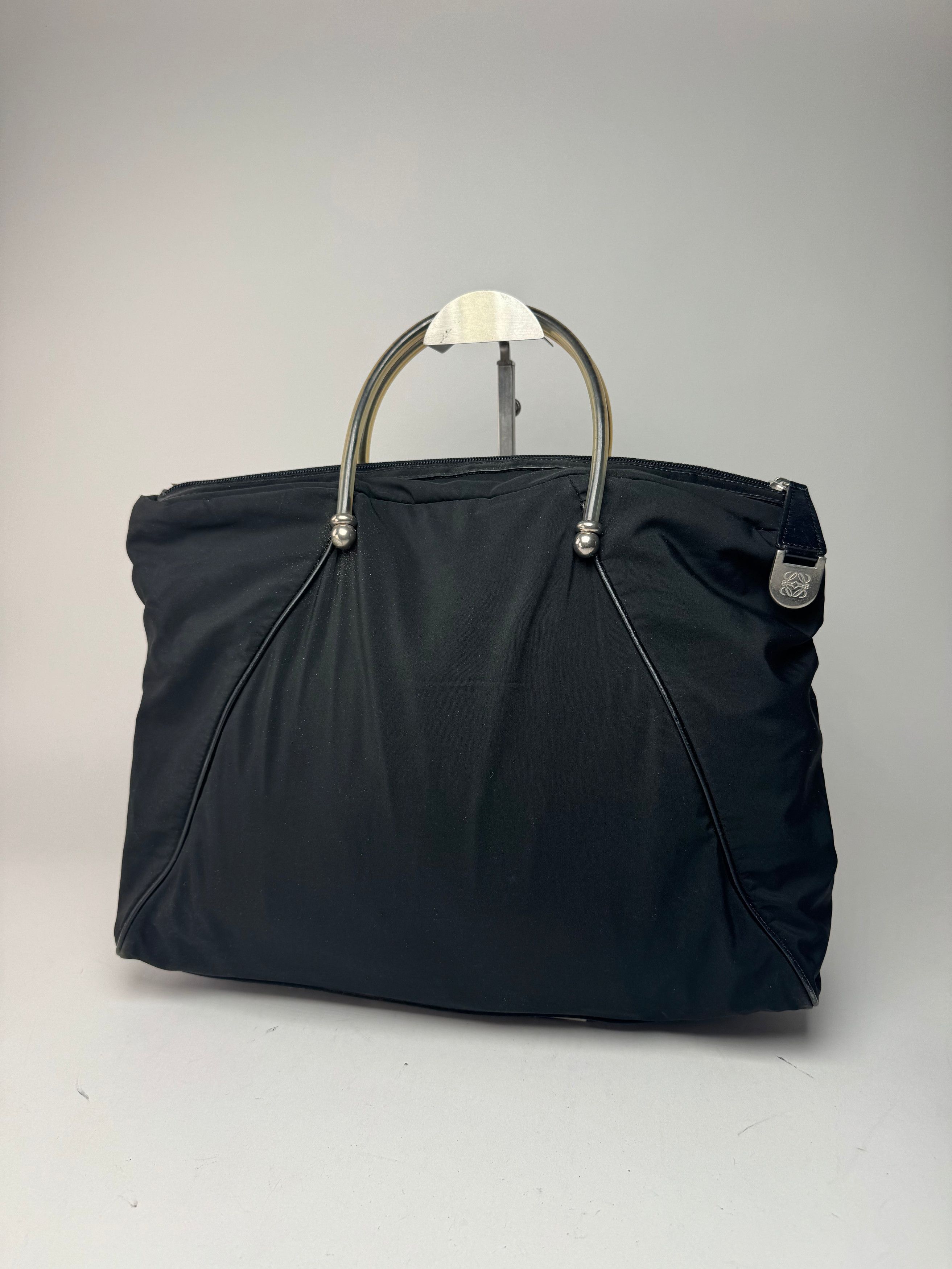 Loewe Vintage Madrid Canvas Handbag Black Size ONE SIZE - 14 Thumbnail