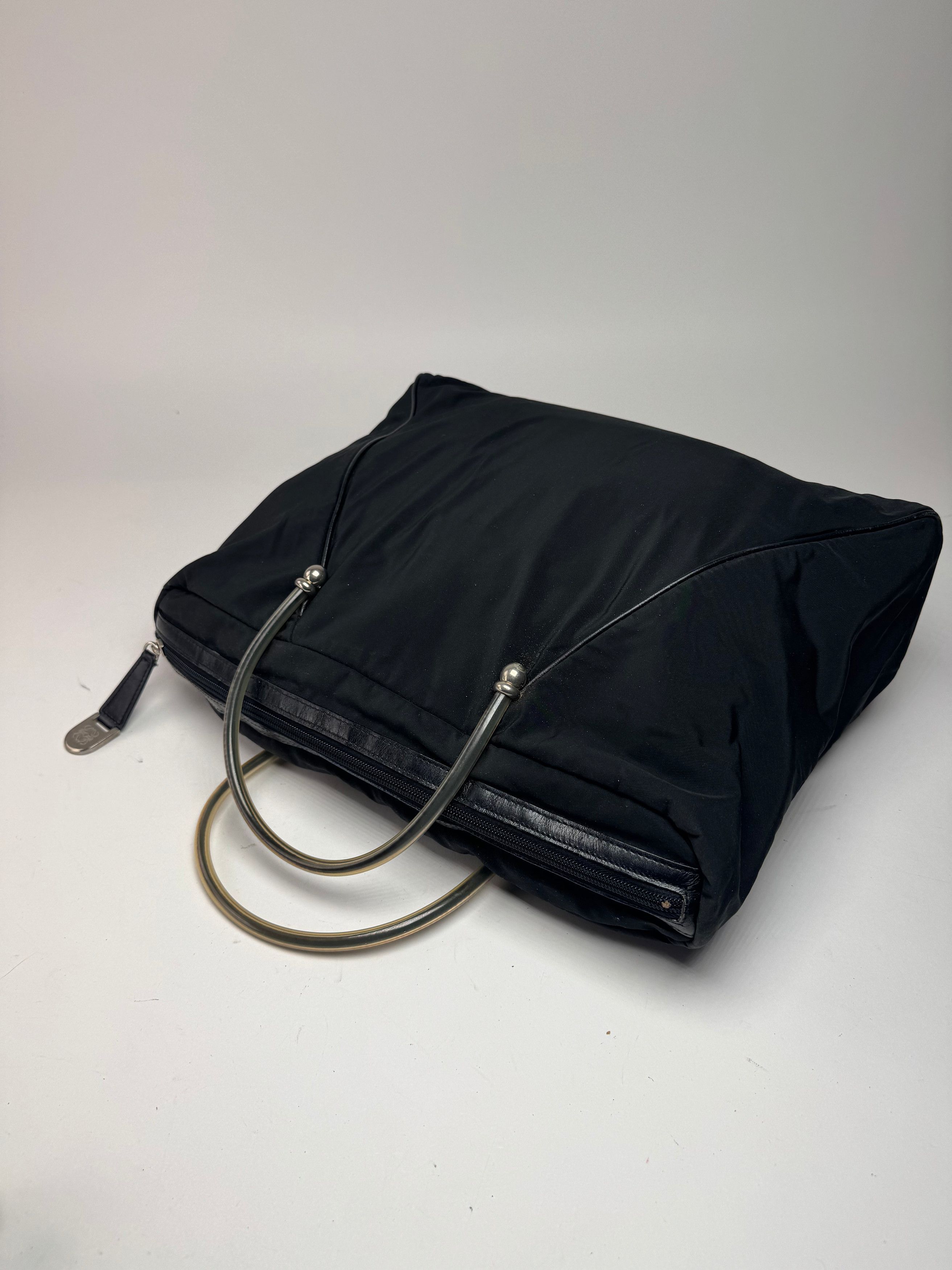 Loewe Vintage Madrid Canvas Handbag Black Size ONE SIZE - 9 Thumbnail