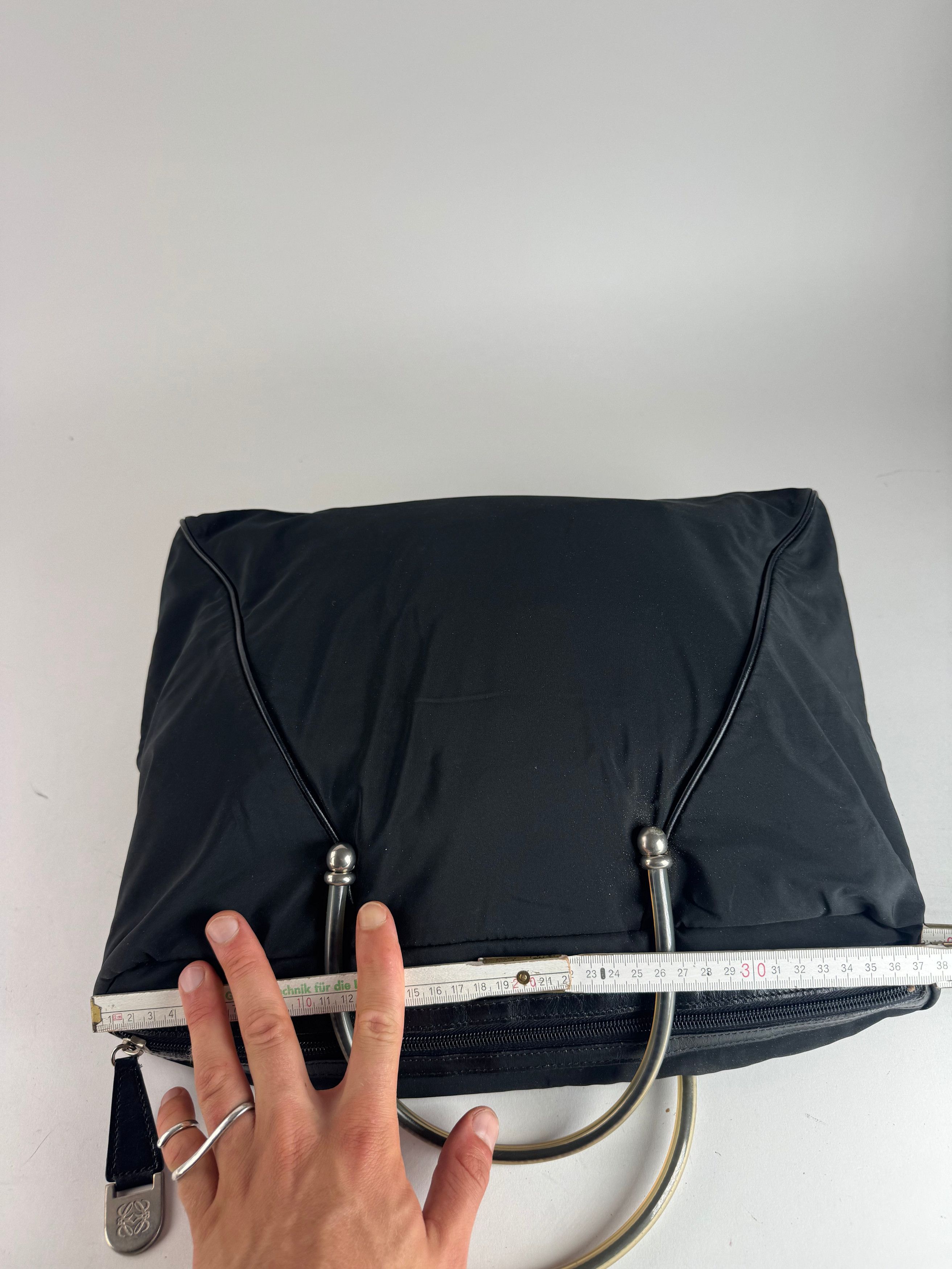 Loewe Vintage Madrid Canvas Handbag Black Size ONE SIZE - 12 Thumbnail