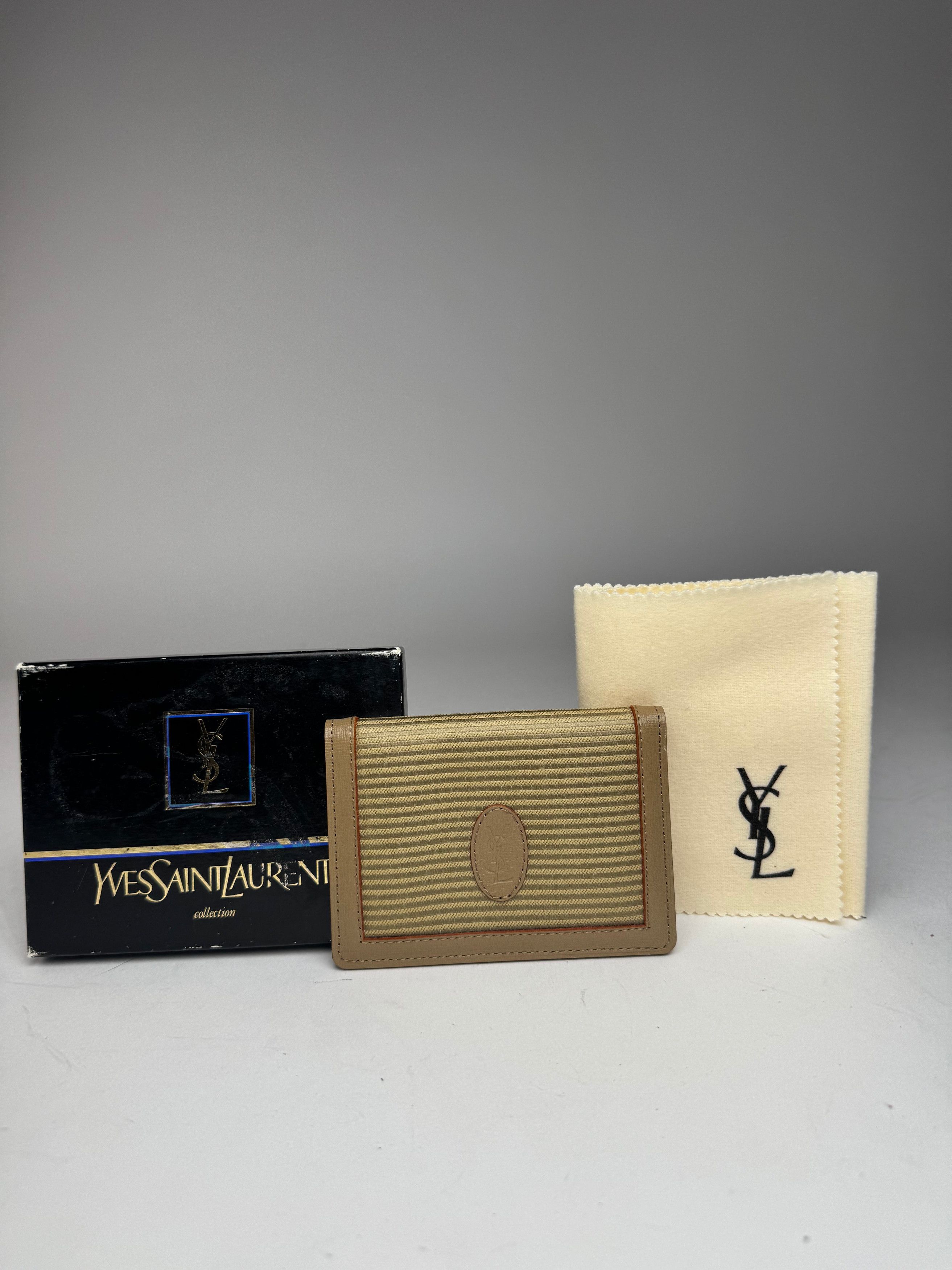 Other Vintage Yves Saint Laurent Card Holder Beige Brown Size ONE SIZE - 10 Thumbnail
