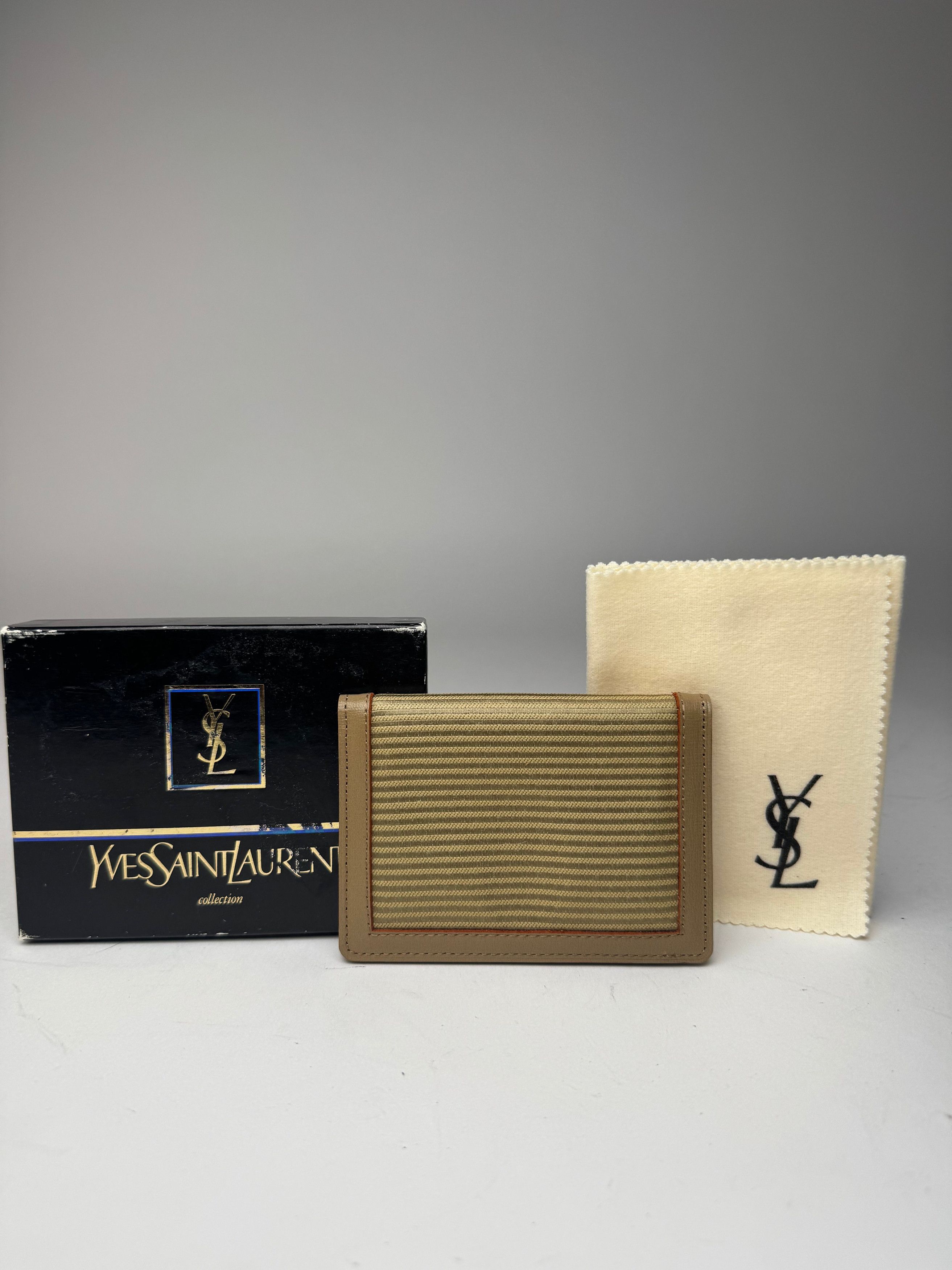 Other Vintage Yves Saint Laurent Card Holder Beige Brown Size ONE SIZE - 13 Thumbnail