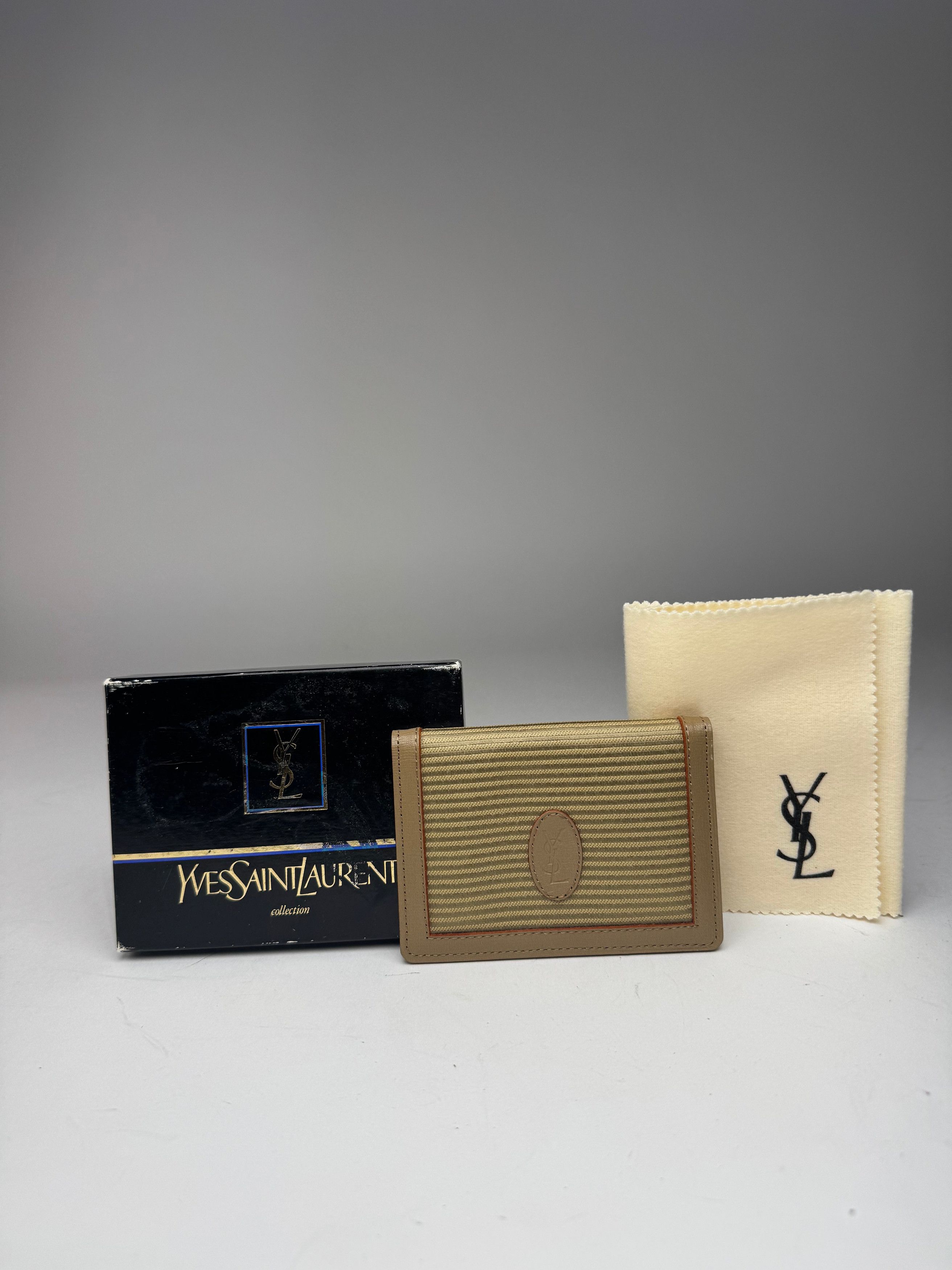 Other Vintage Yves Saint Laurent Card Holder Beige Brown Size ONE SIZE - 12 Thumbnail