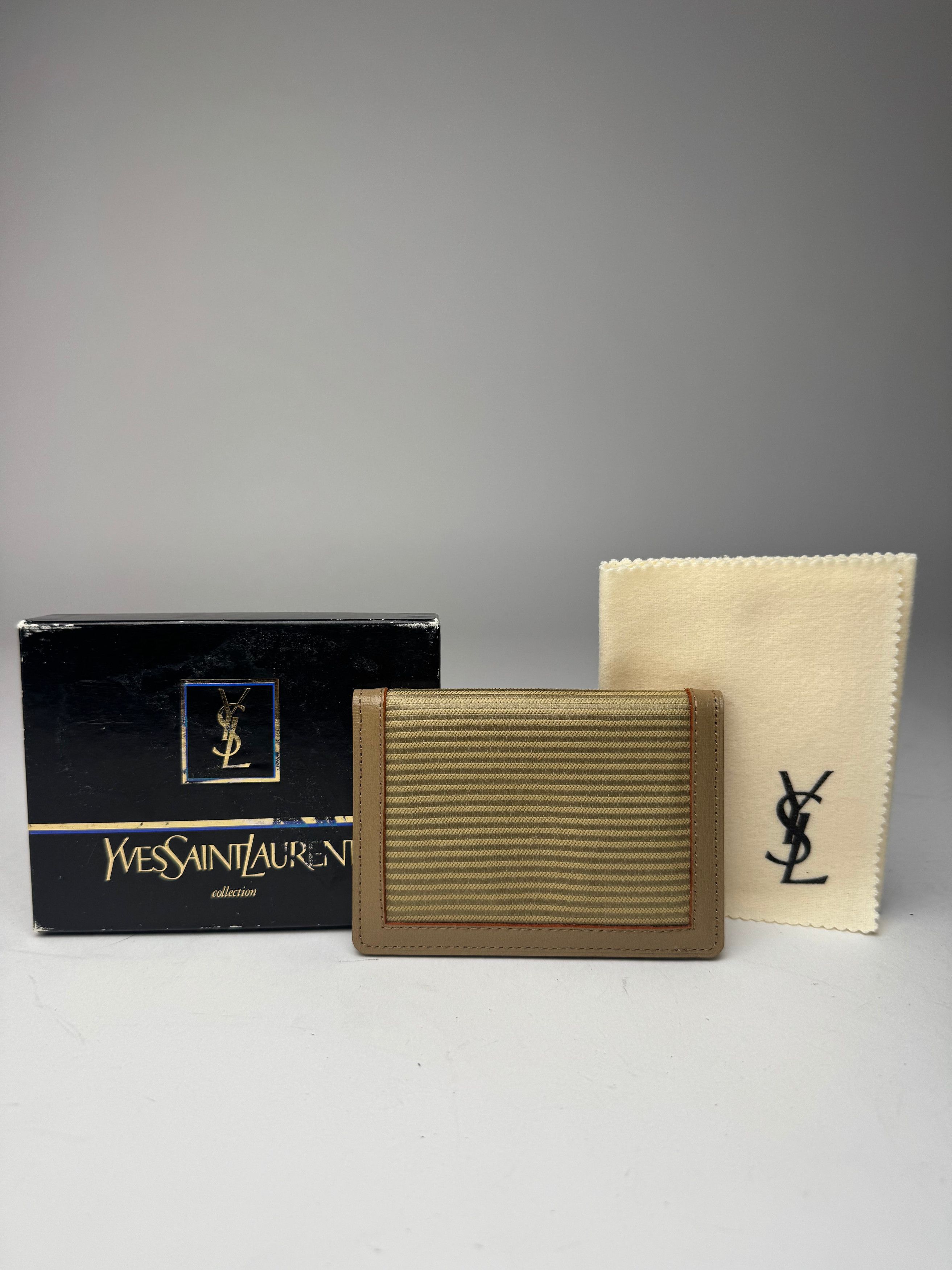 Other Vintage Yves Saint Laurent Card Holder Beige Brown Size ONE SIZE - 2 Thumbnail