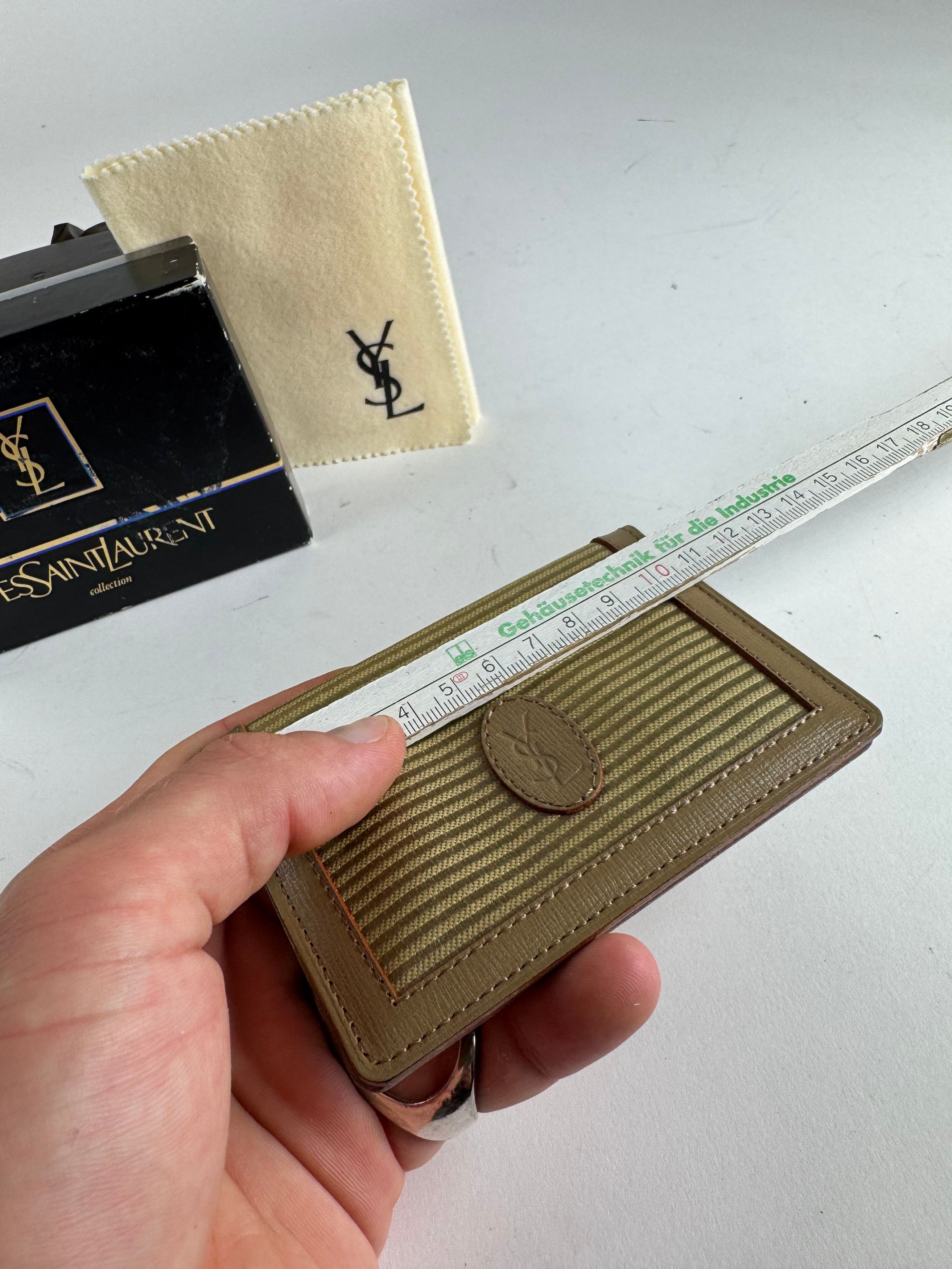 Other Vintage Yves Saint Laurent Card Holder Beige Brown Size ONE SIZE - 9 Thumbnail