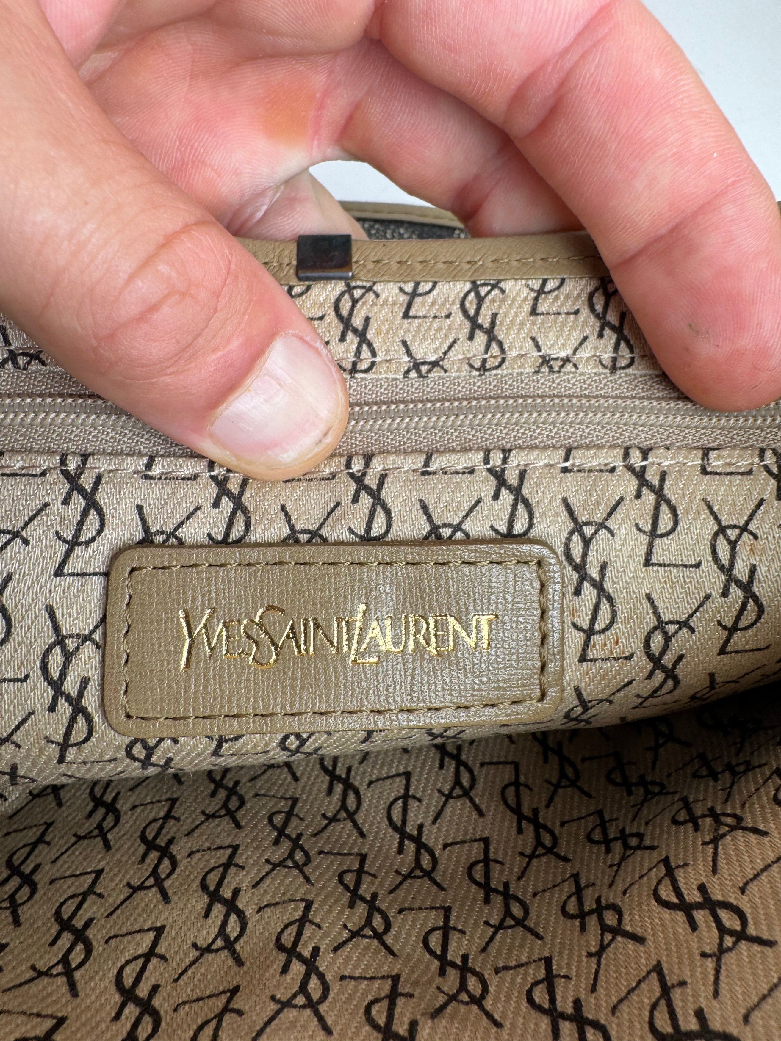 Other Vintage Yves Saint Laurent leather bag grey black Size ONE SIZE - 5 Thumbnail
