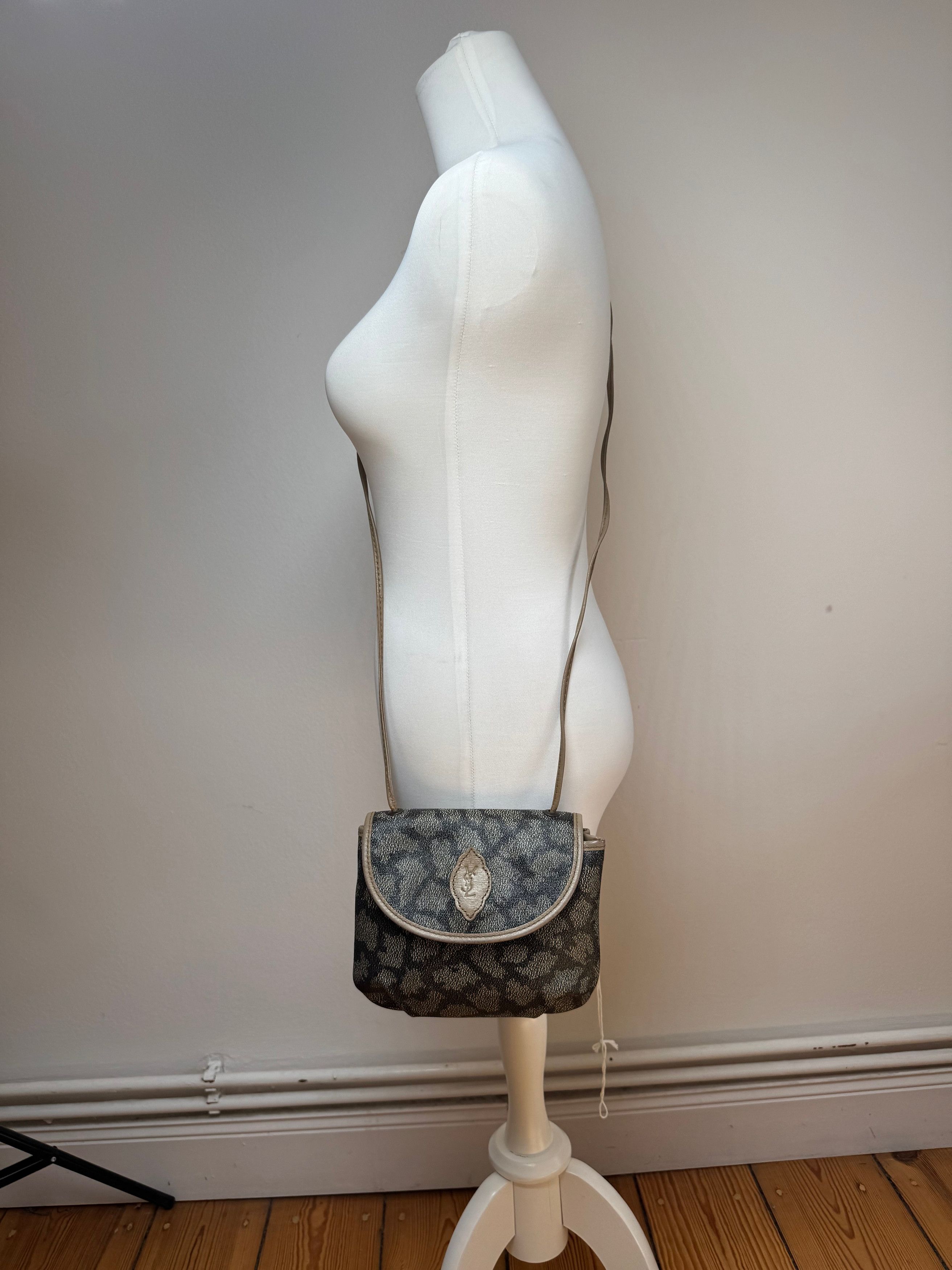 Other Vintage Yves Saint Laurent leather bag grey black Size ONE SIZE - 4 Thumbnail